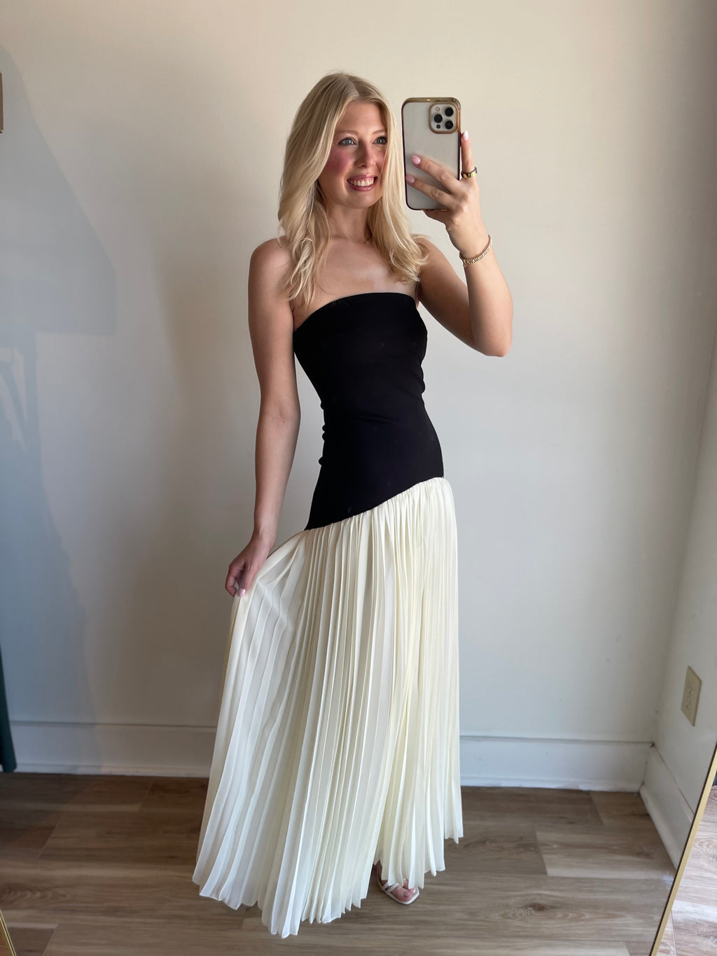 Evie Pleated Maxi Dress