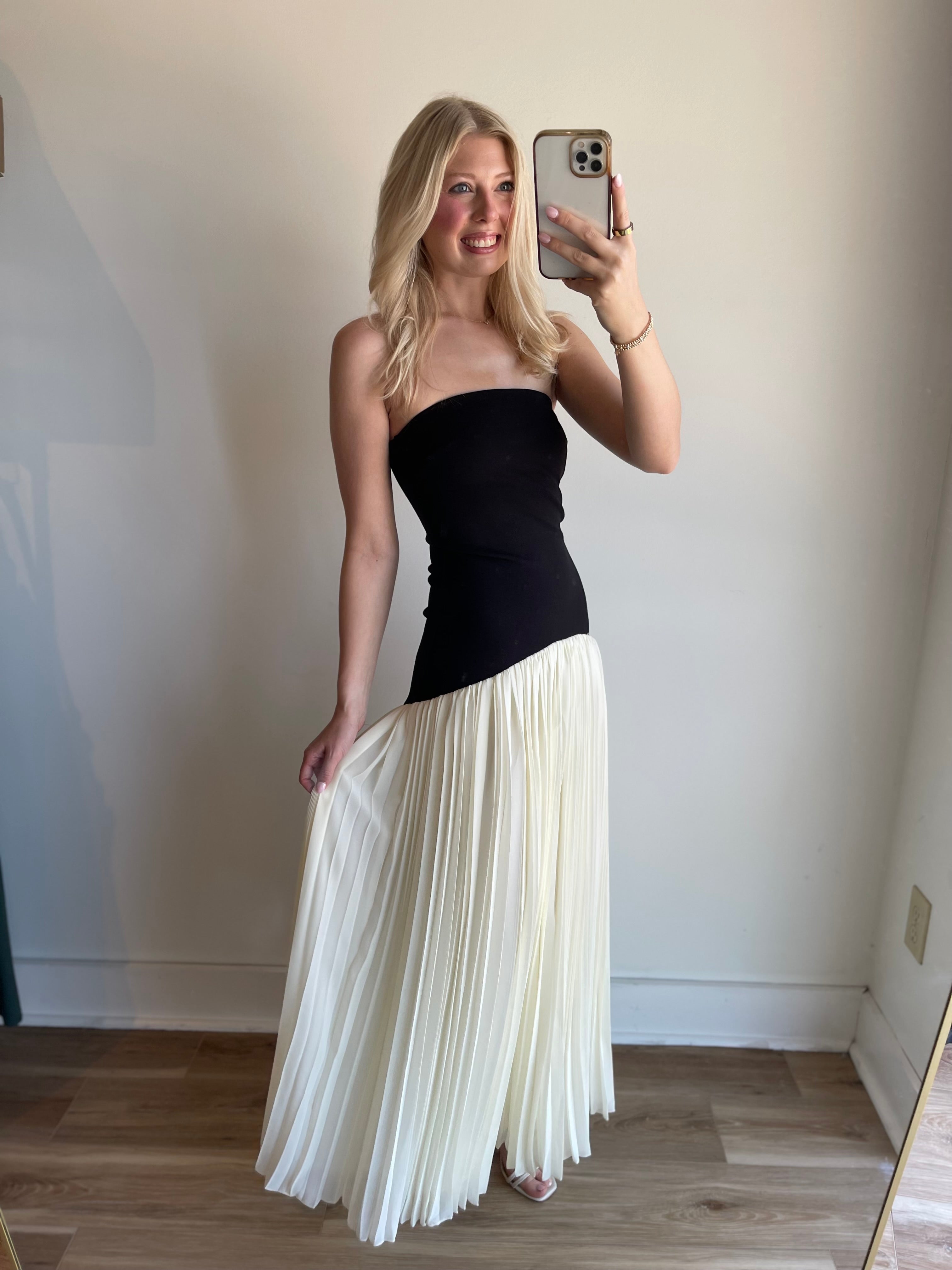Evie Pleated Maxi Dress
