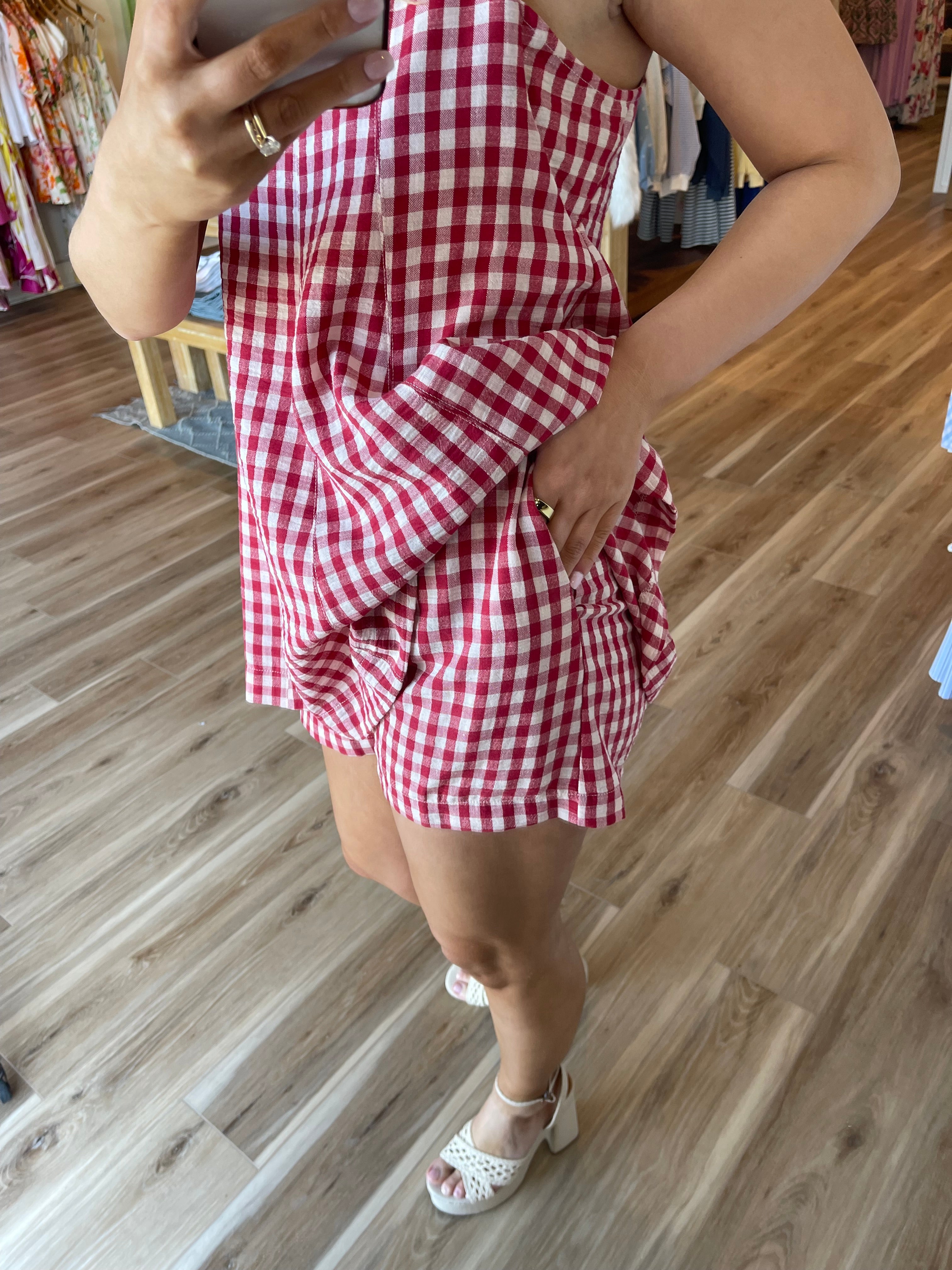 Farah Gingham Romper