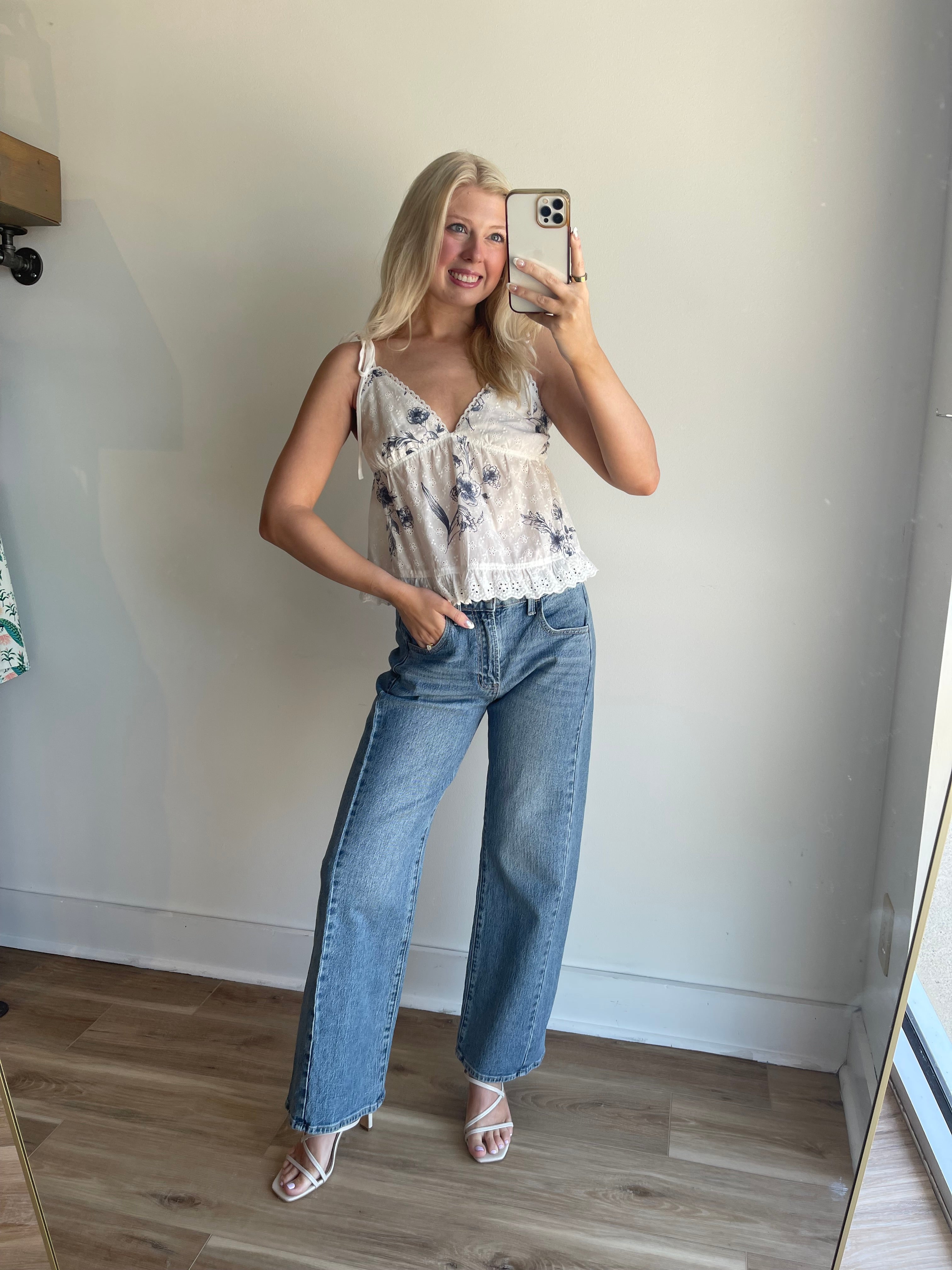 Lucie Eyelet Top