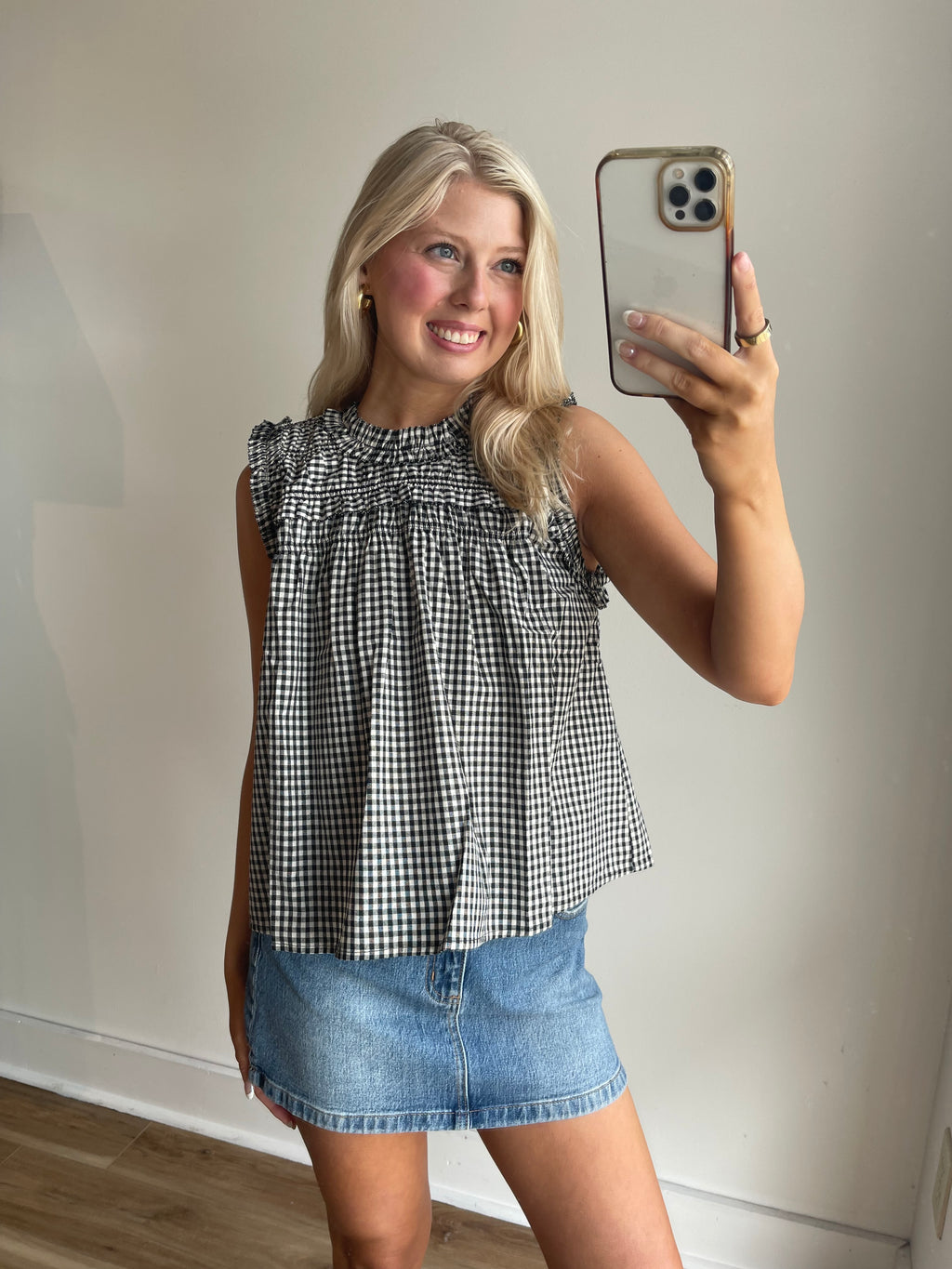 Autumn Gingham Blouse