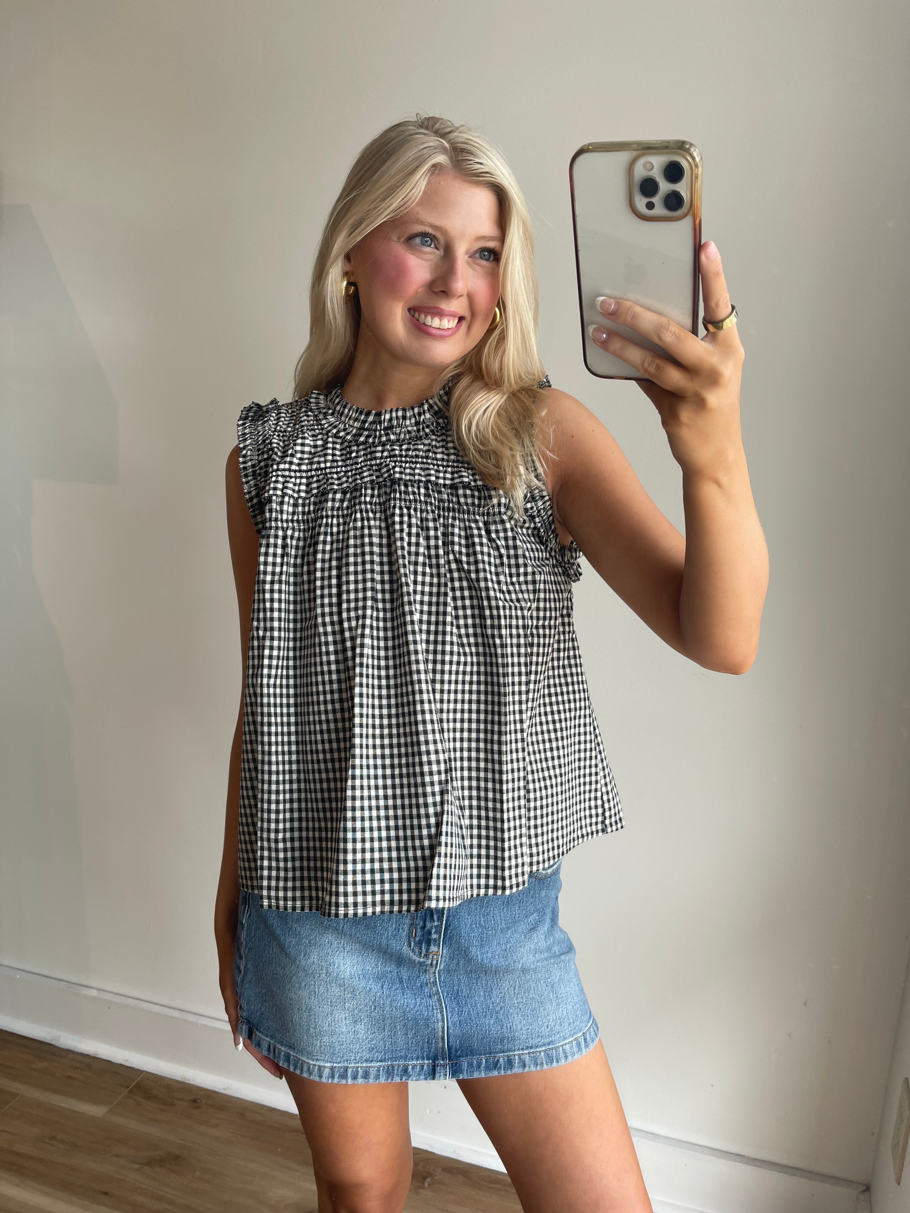 Autumn Gingham Blouse