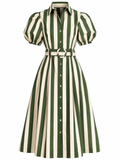 Flora Stripe Midi Dress