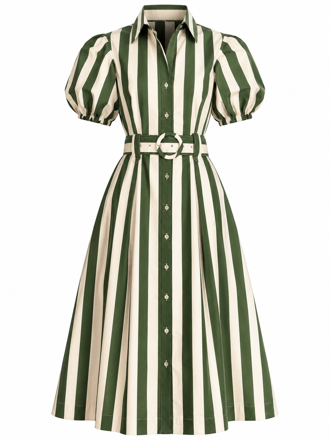 Flora Stripe Midi Dress