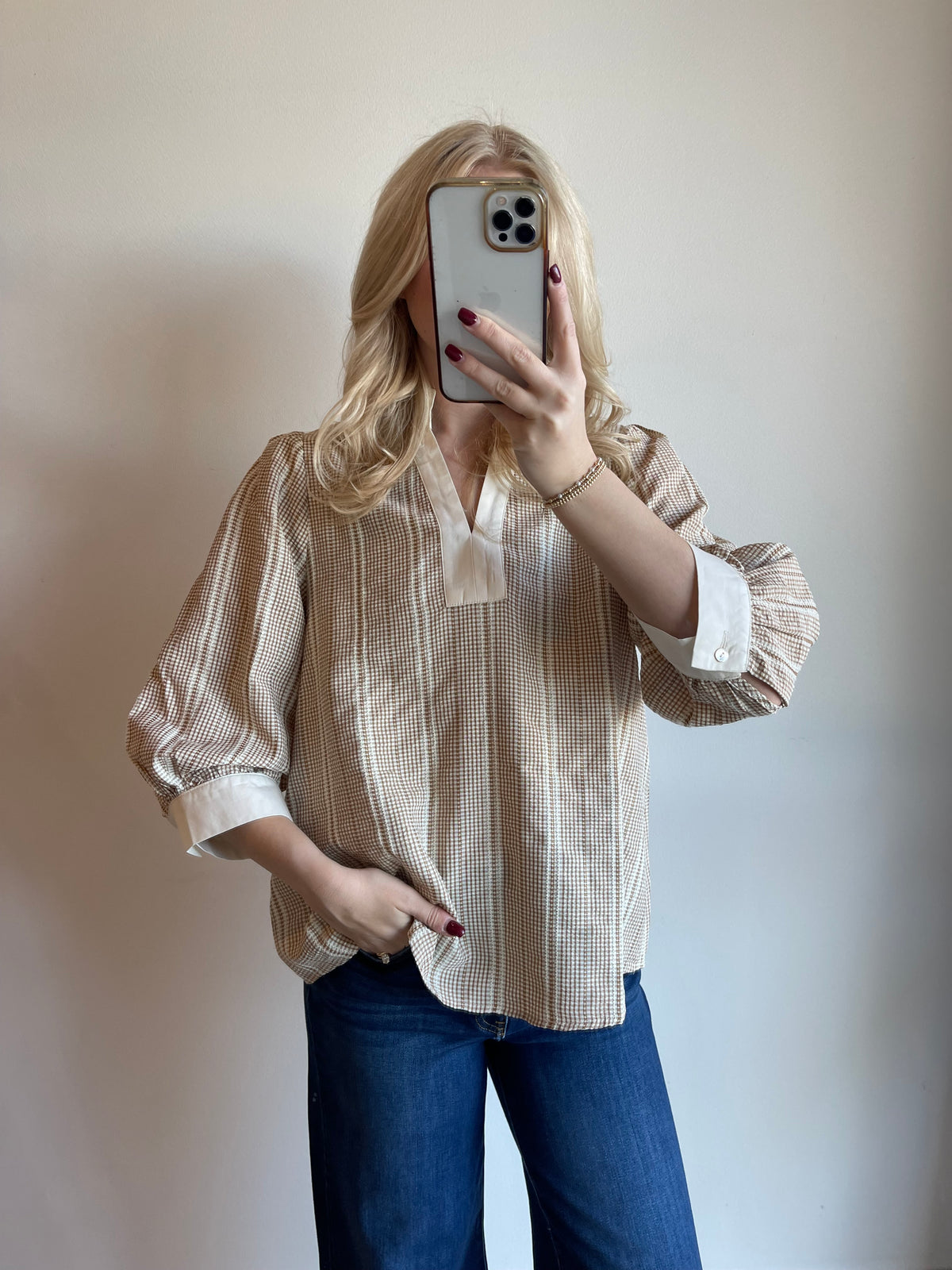 Mandy Gingham Blouse