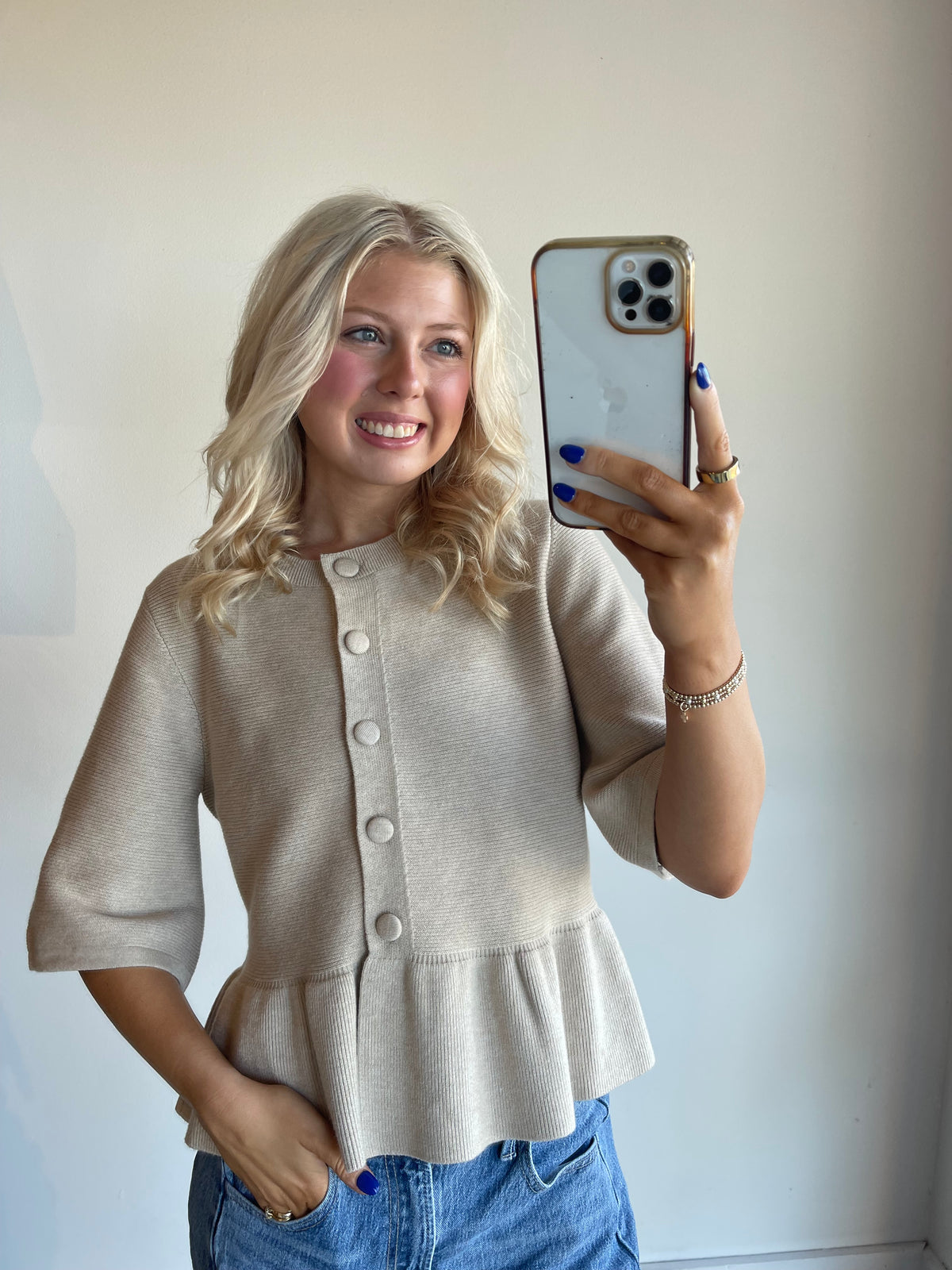 Marlee Peplum Knit Top