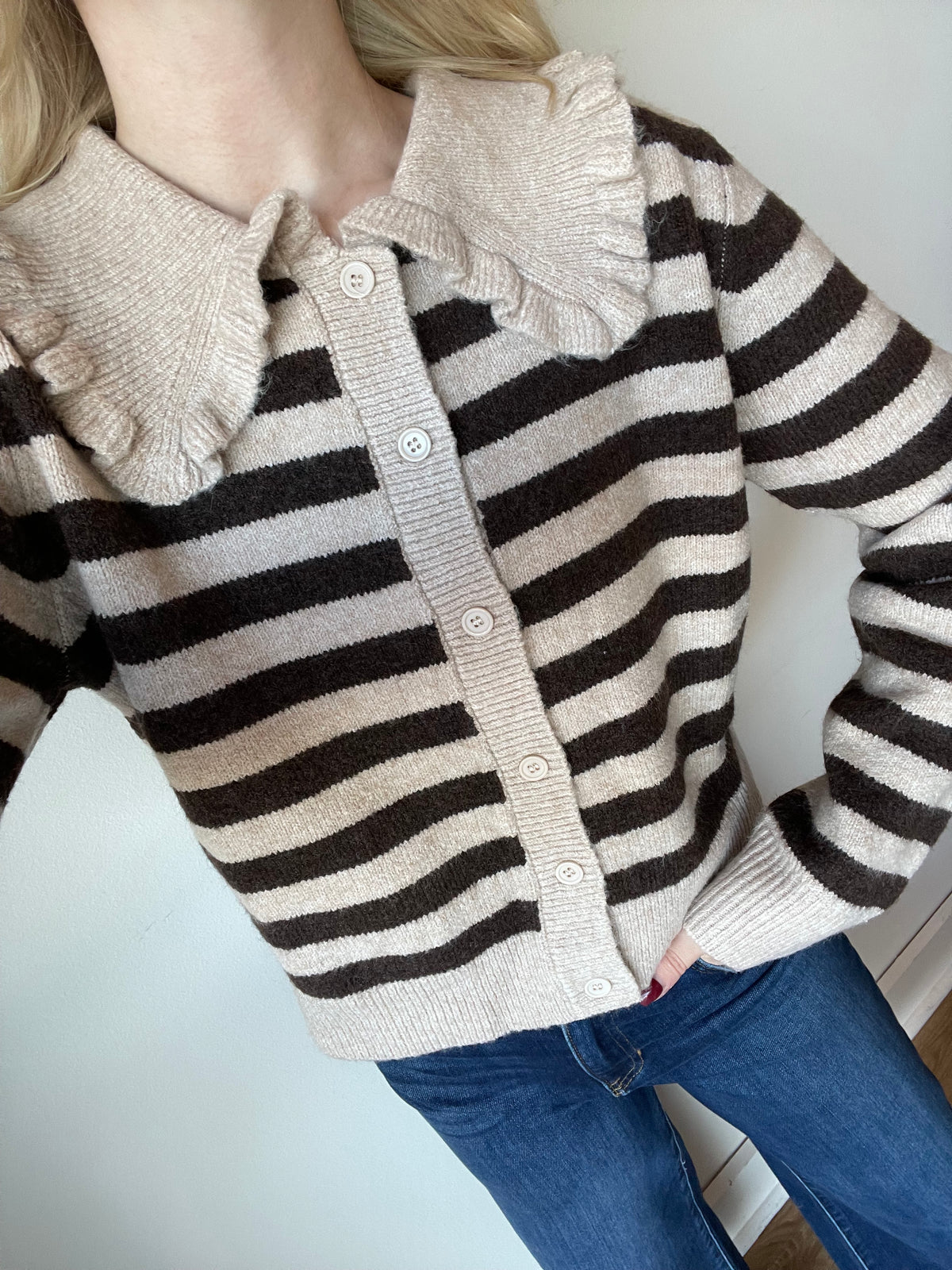Karlie Stripe Cardigan