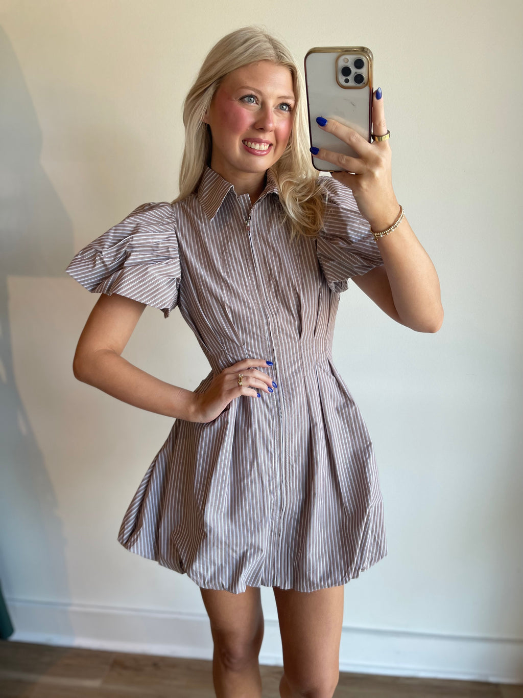 Neve Bubble Hem Mini Dress