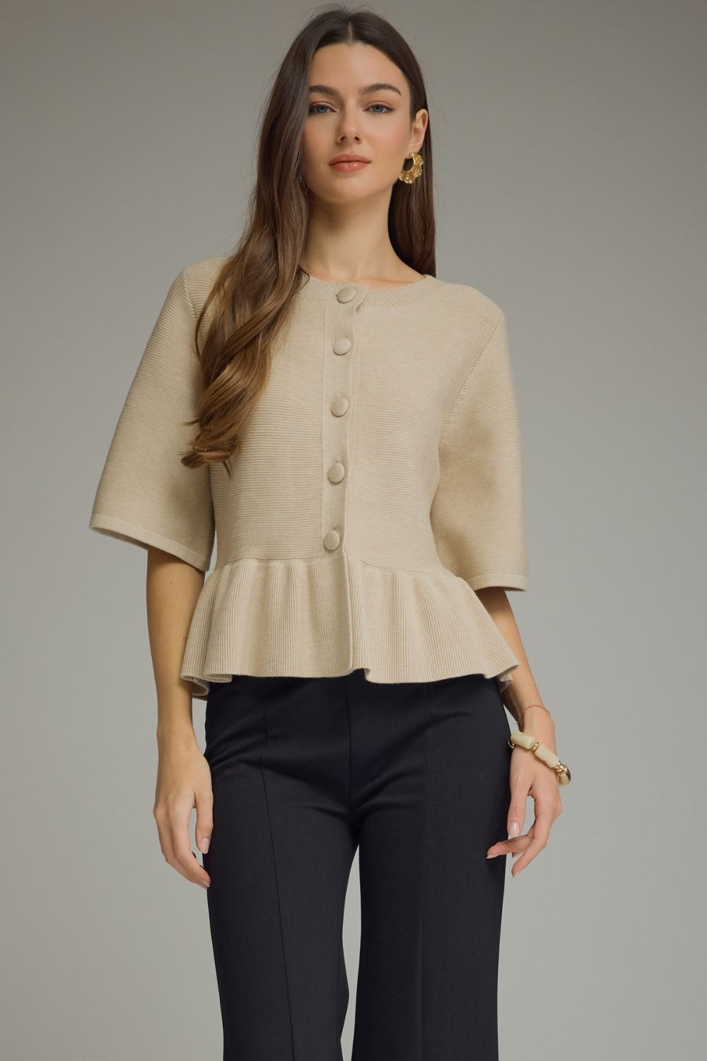 Marlee Peplum Knit Top