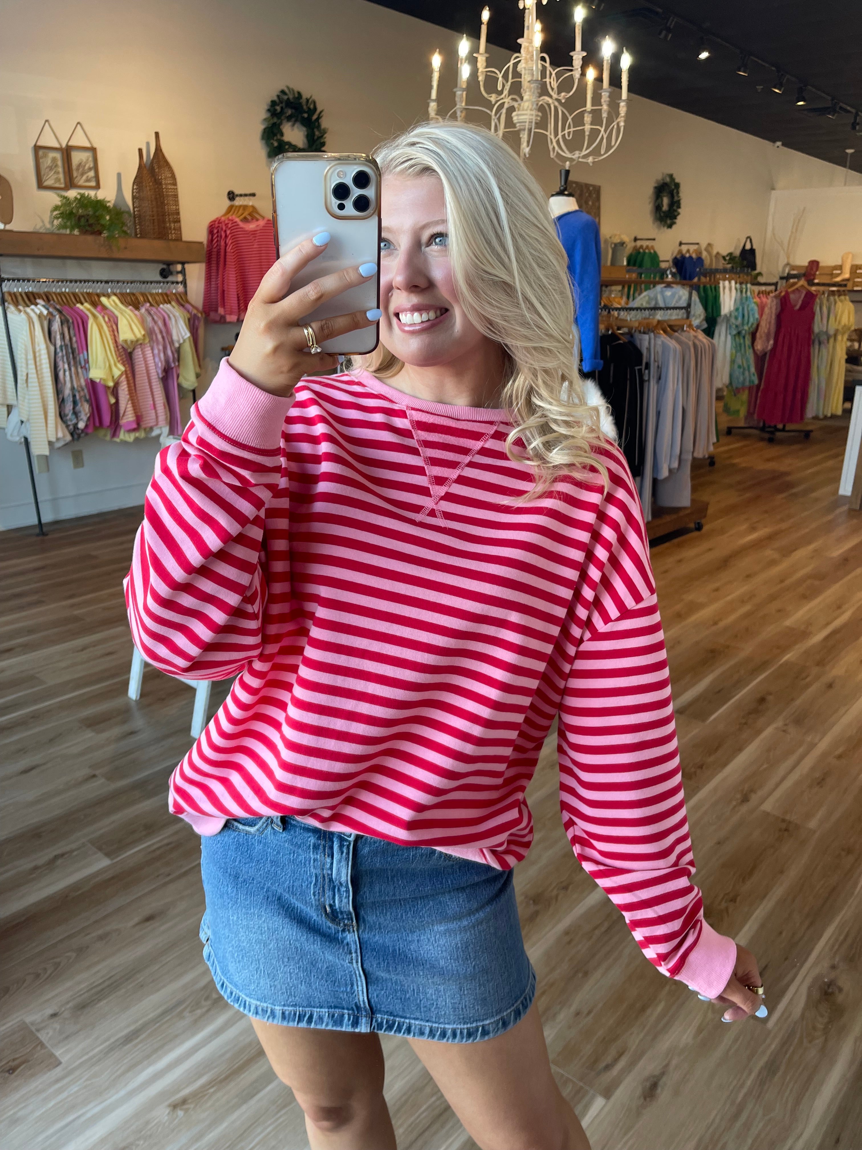Lucy Oversized Striped Top