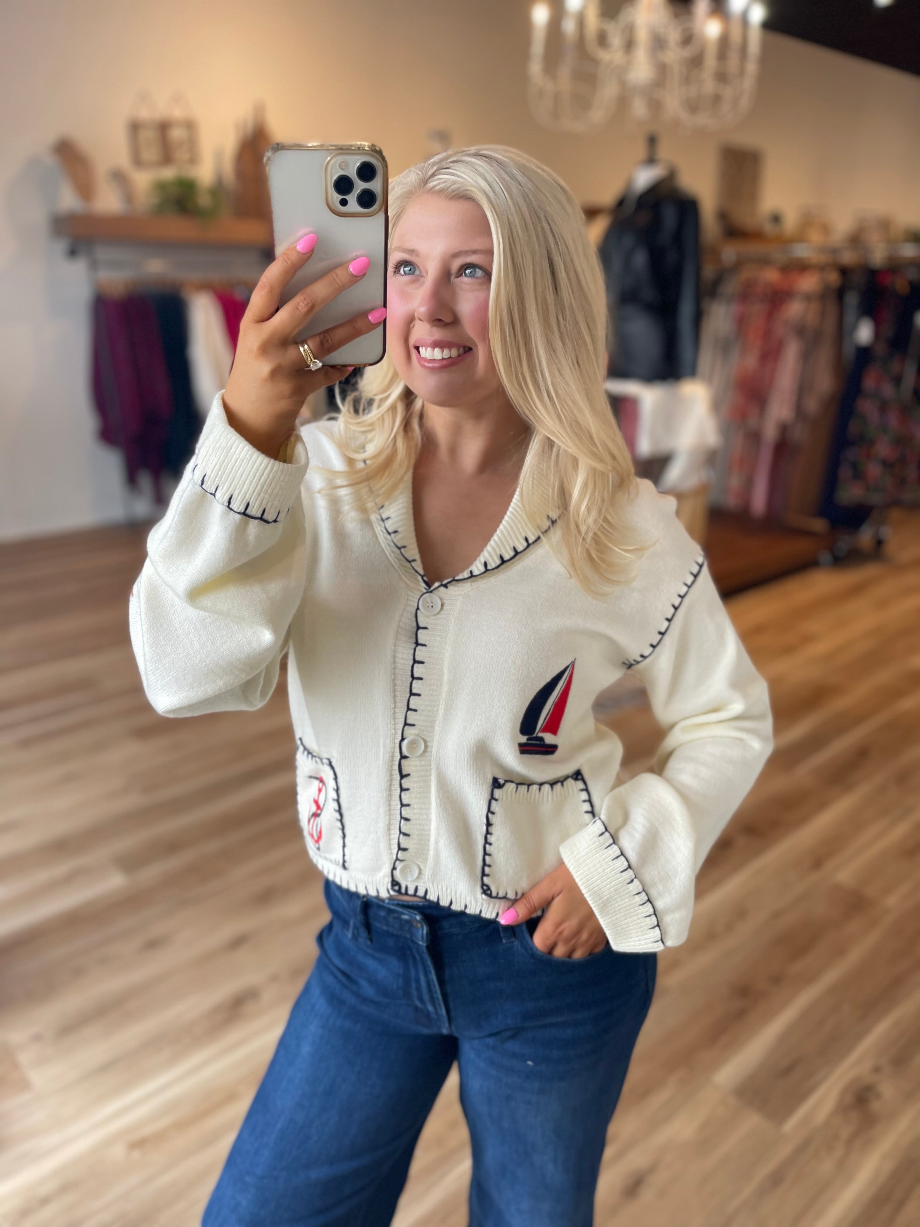 Anchor Patch Cardigan