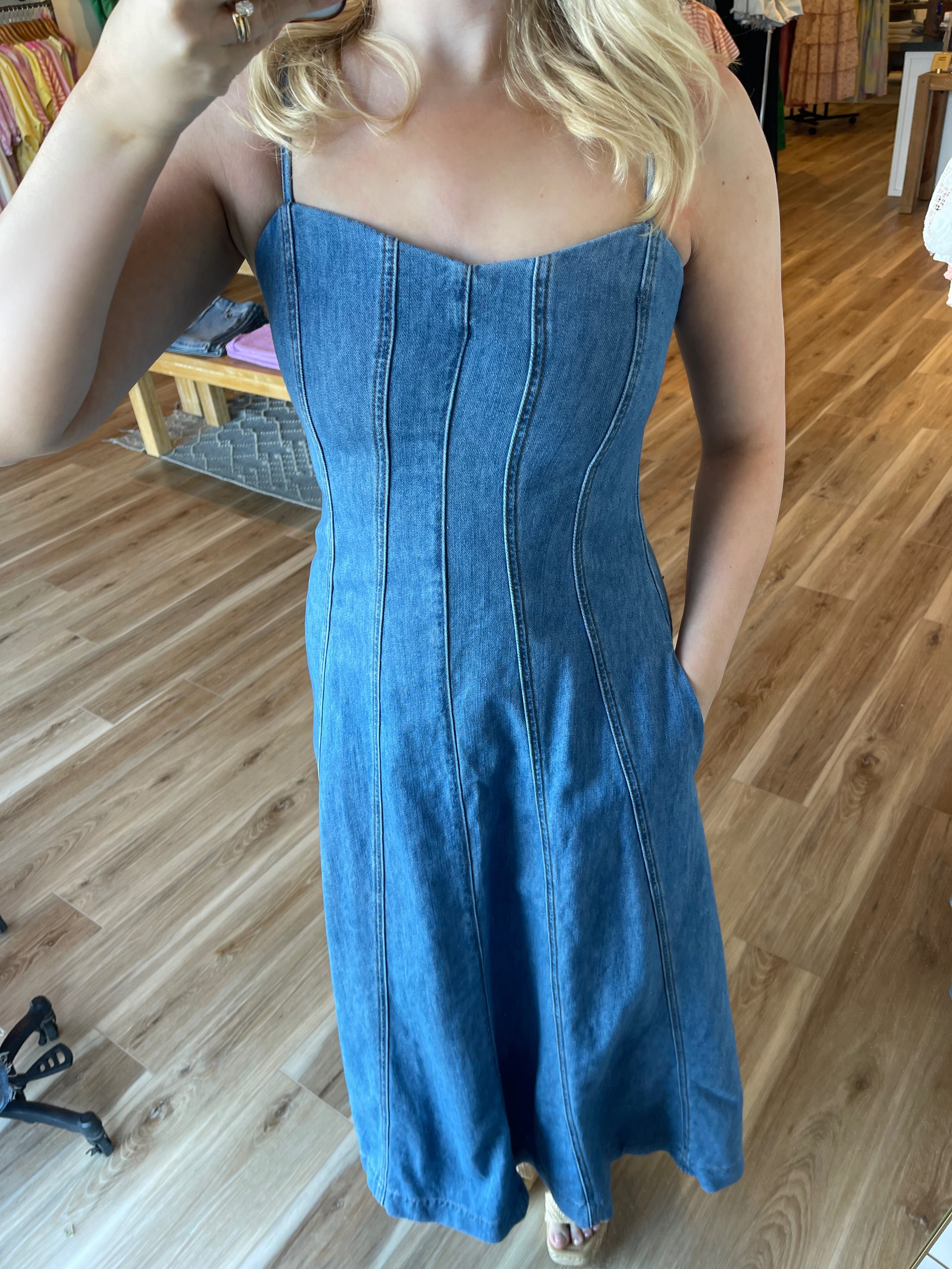 Margo Denim Maxi Dress