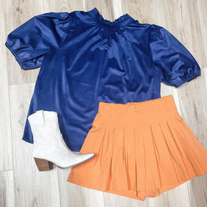 Pleated High Waisted Shorts