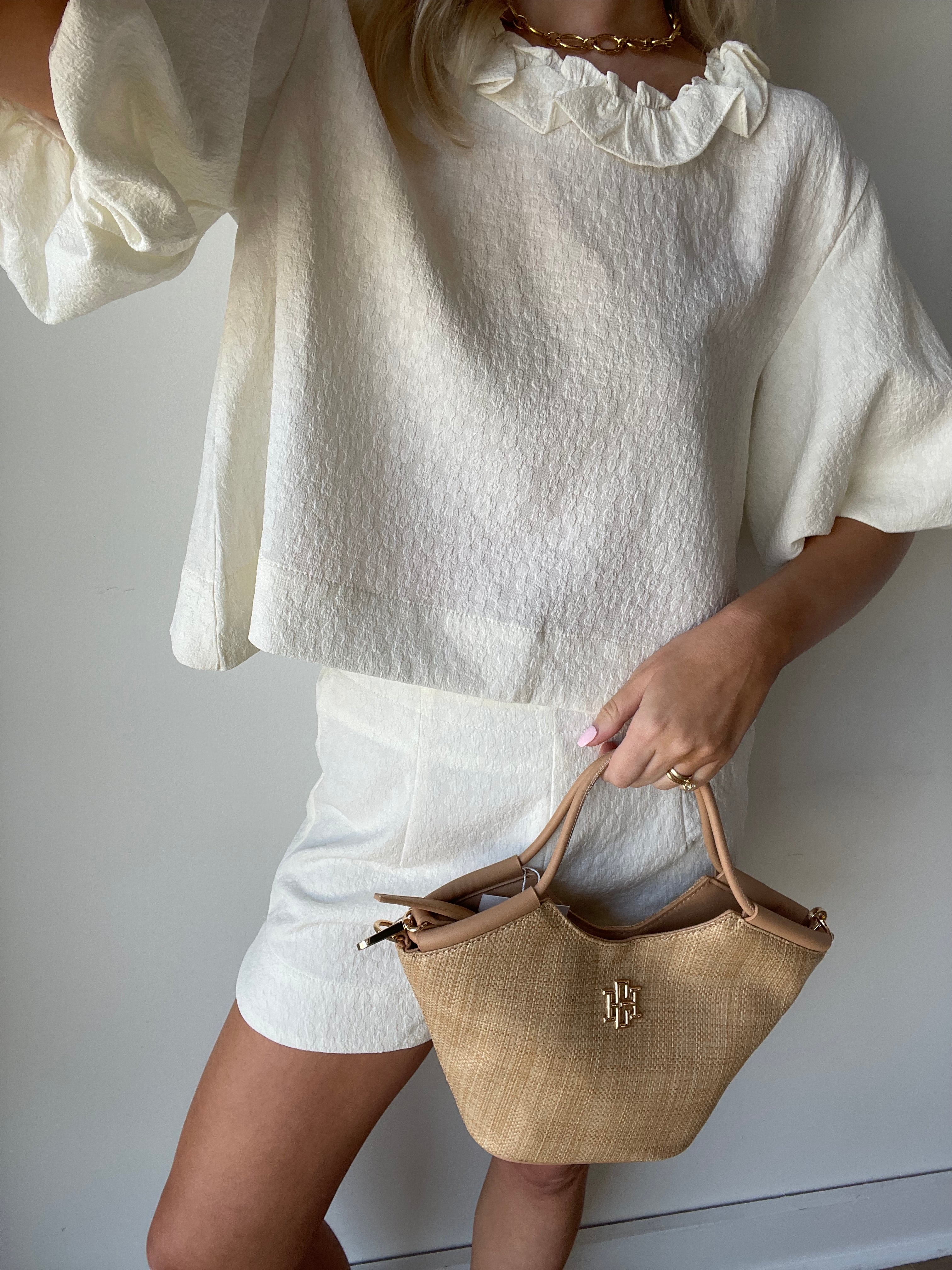 Emmie Ruffle Neckline Top