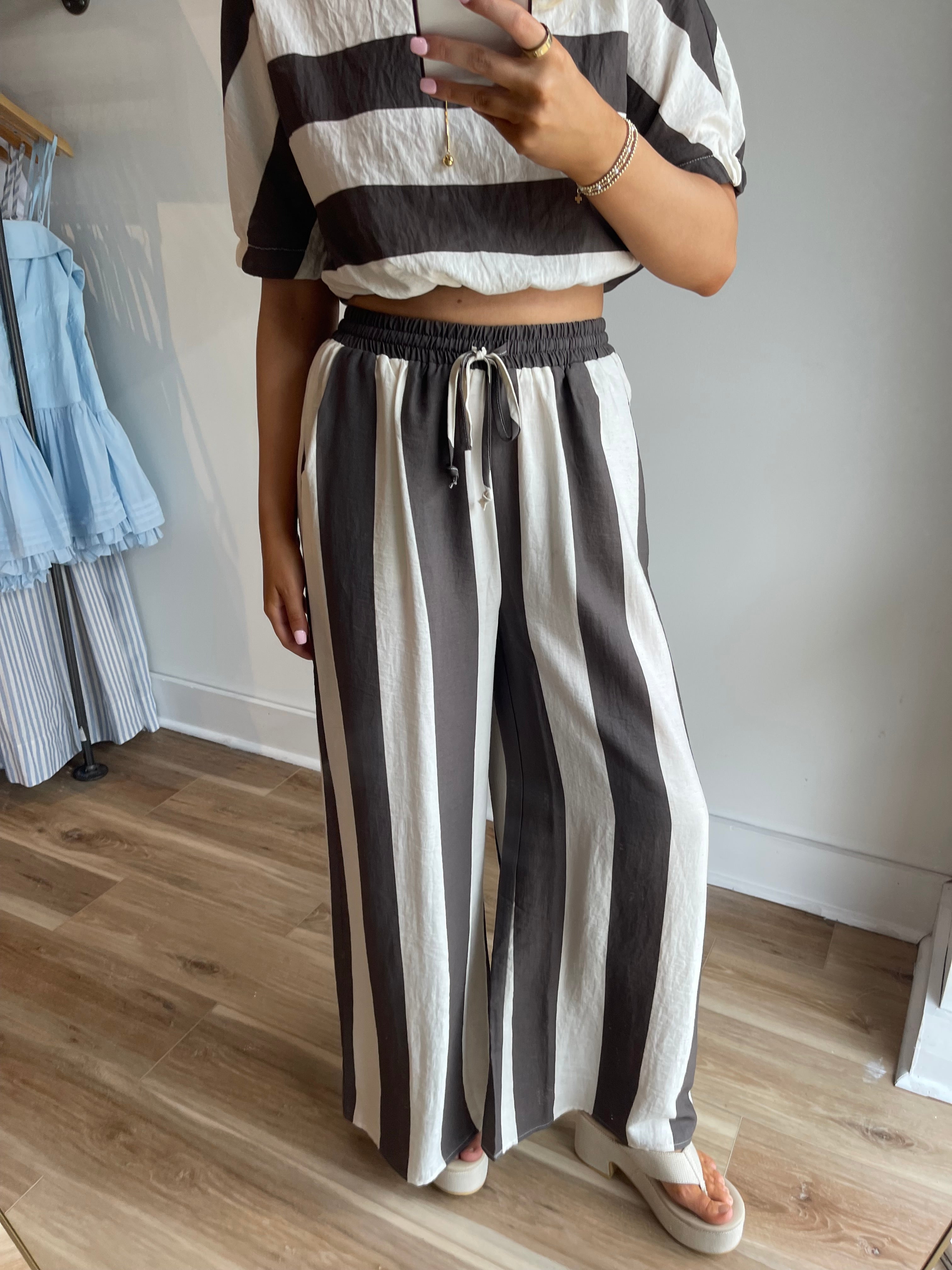 Vada Wide Stripe Trousers