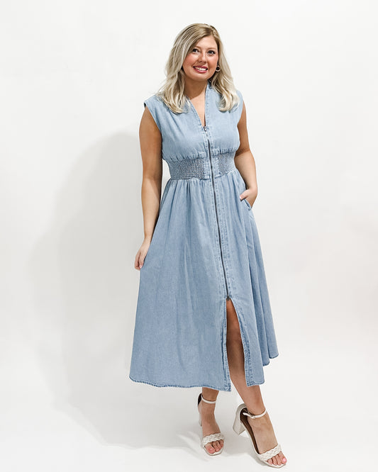 Dixie Denim Midi Dress