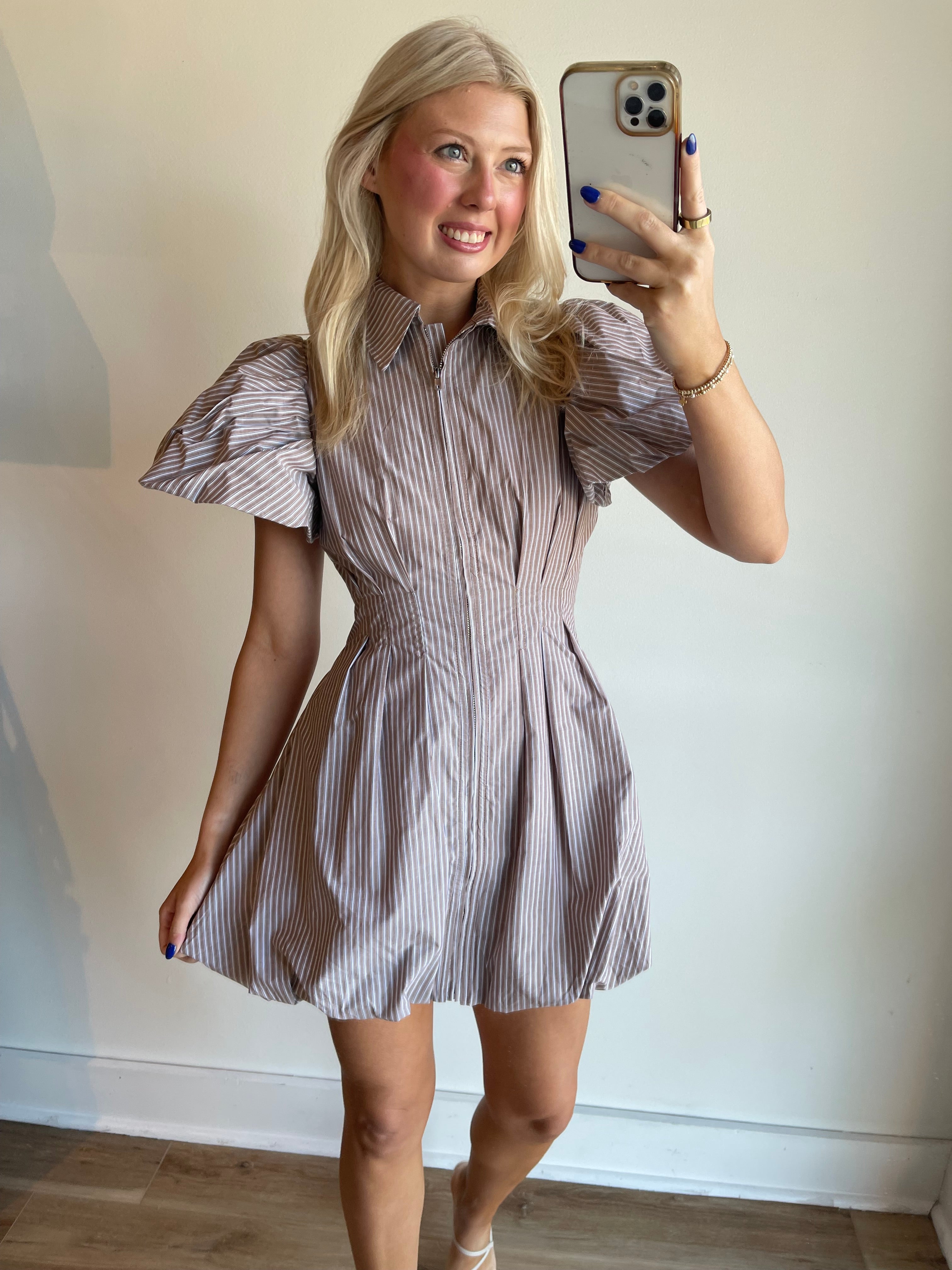 Neve Bubble Hem Mini Dress