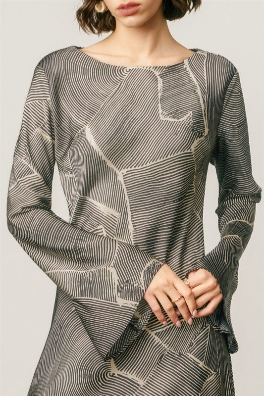 Nirah Abstract Maxi Dress