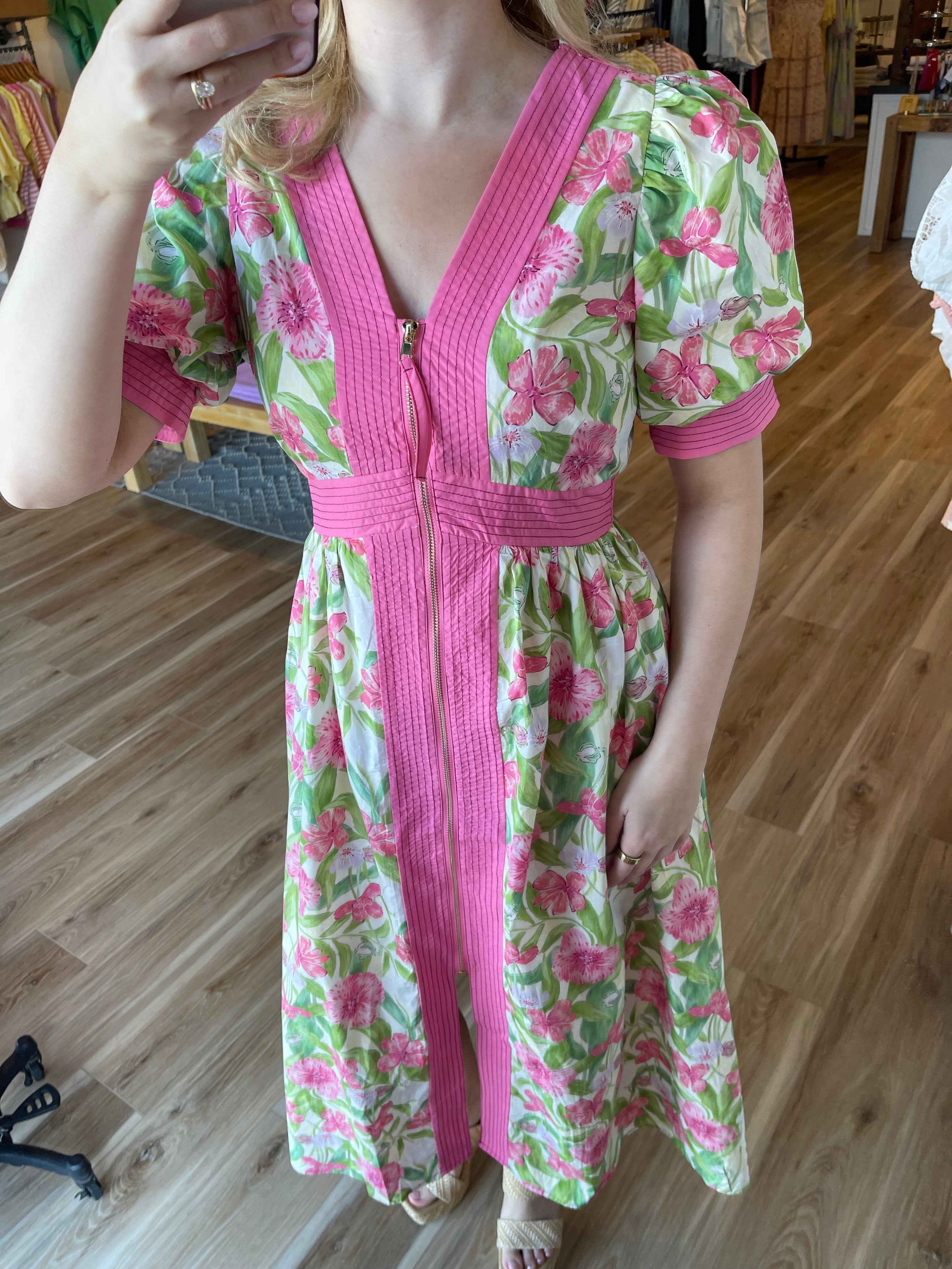 Lila Floral Zip Dress