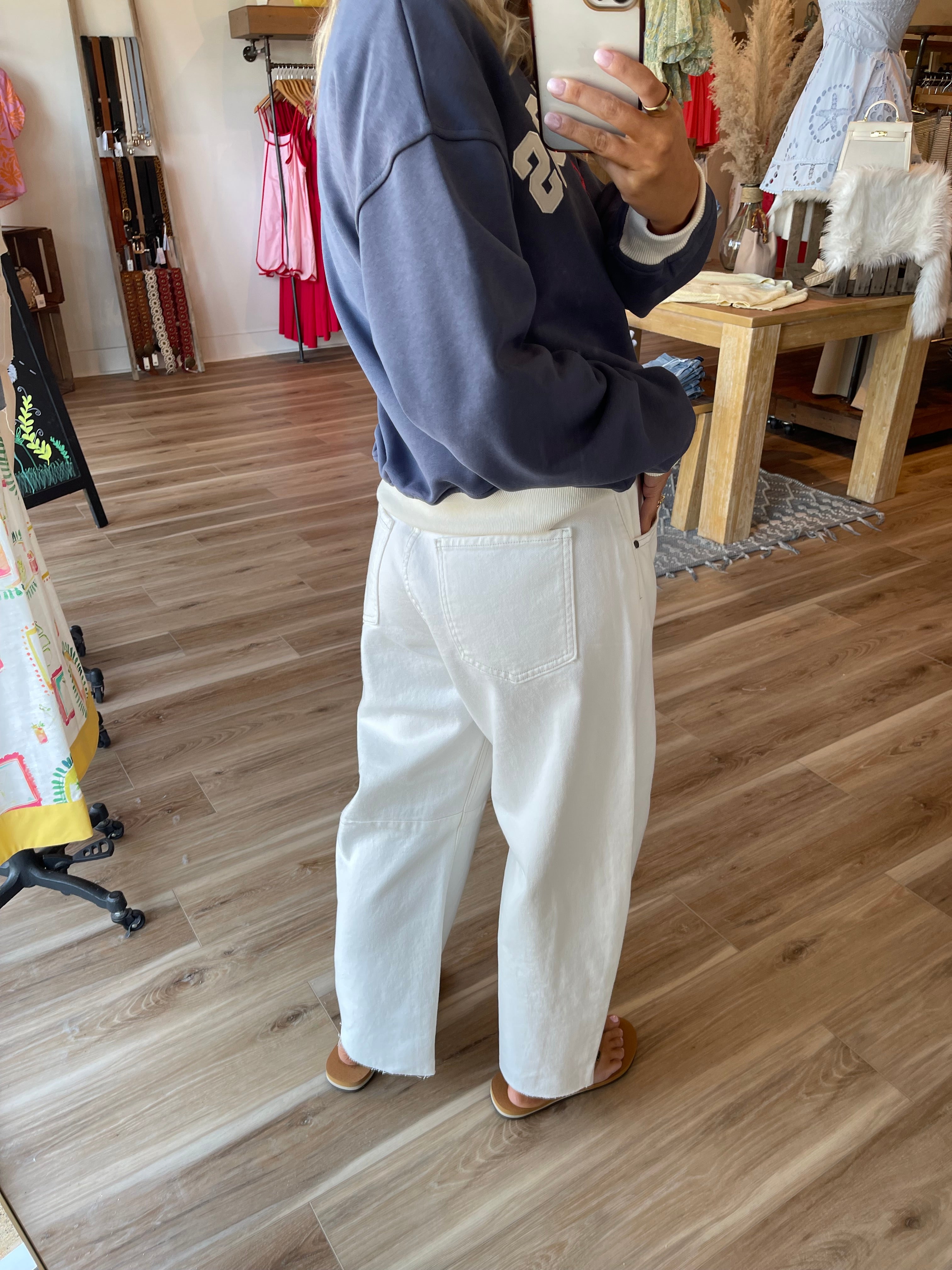 The Seamed Barrel Jeans