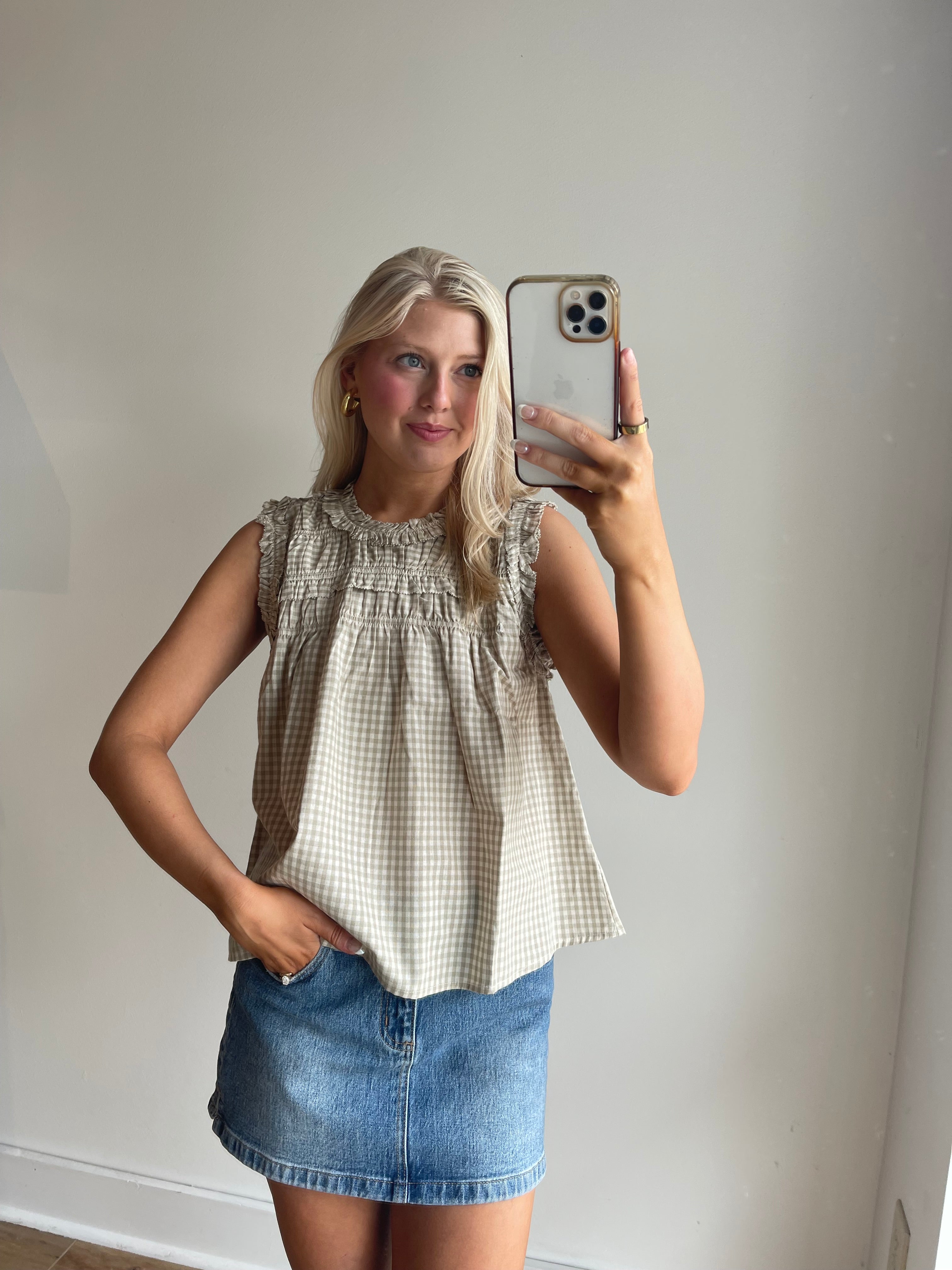 Autumn Gingham Blouse