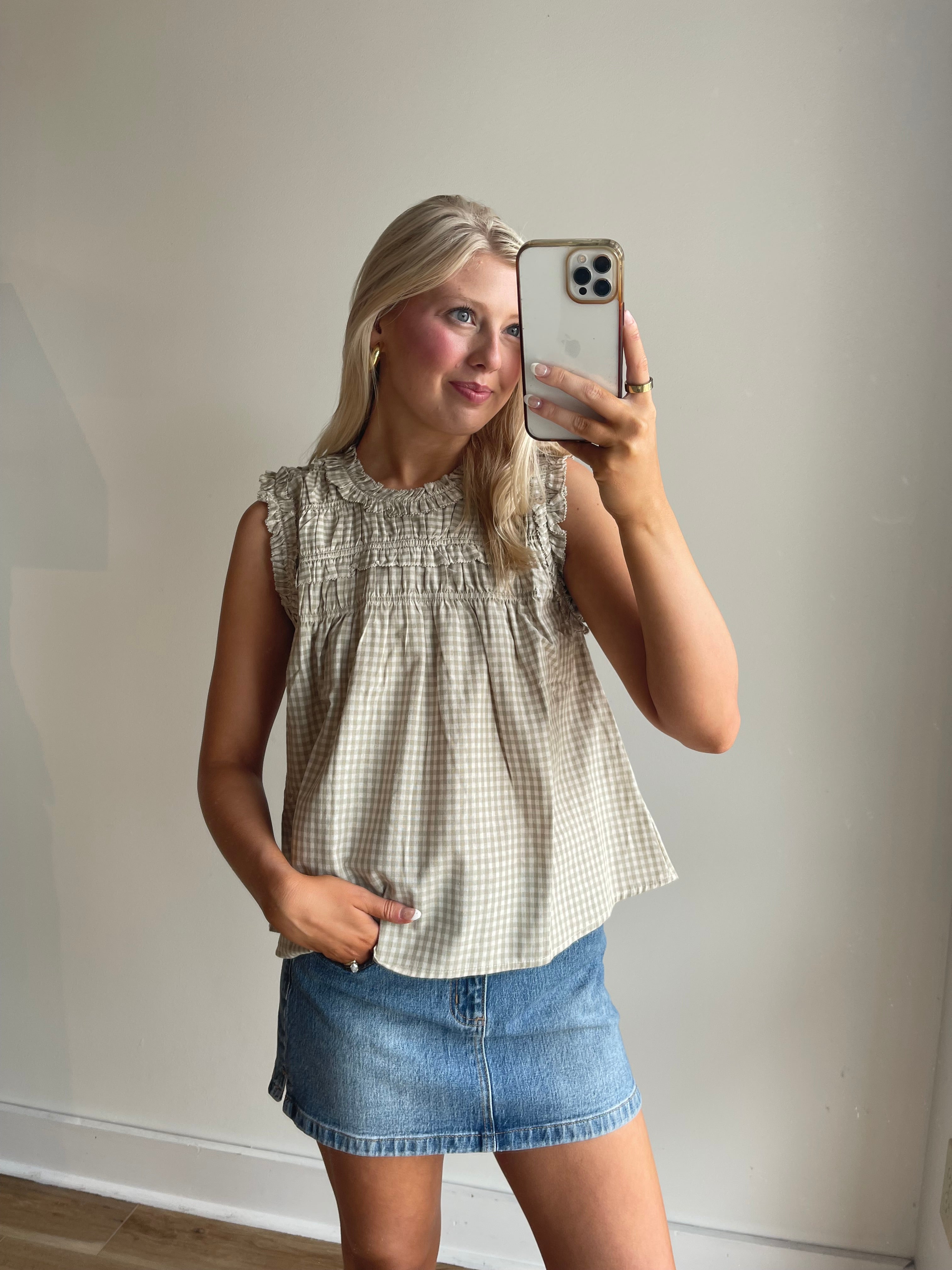 Autumn Gingham Blouse
