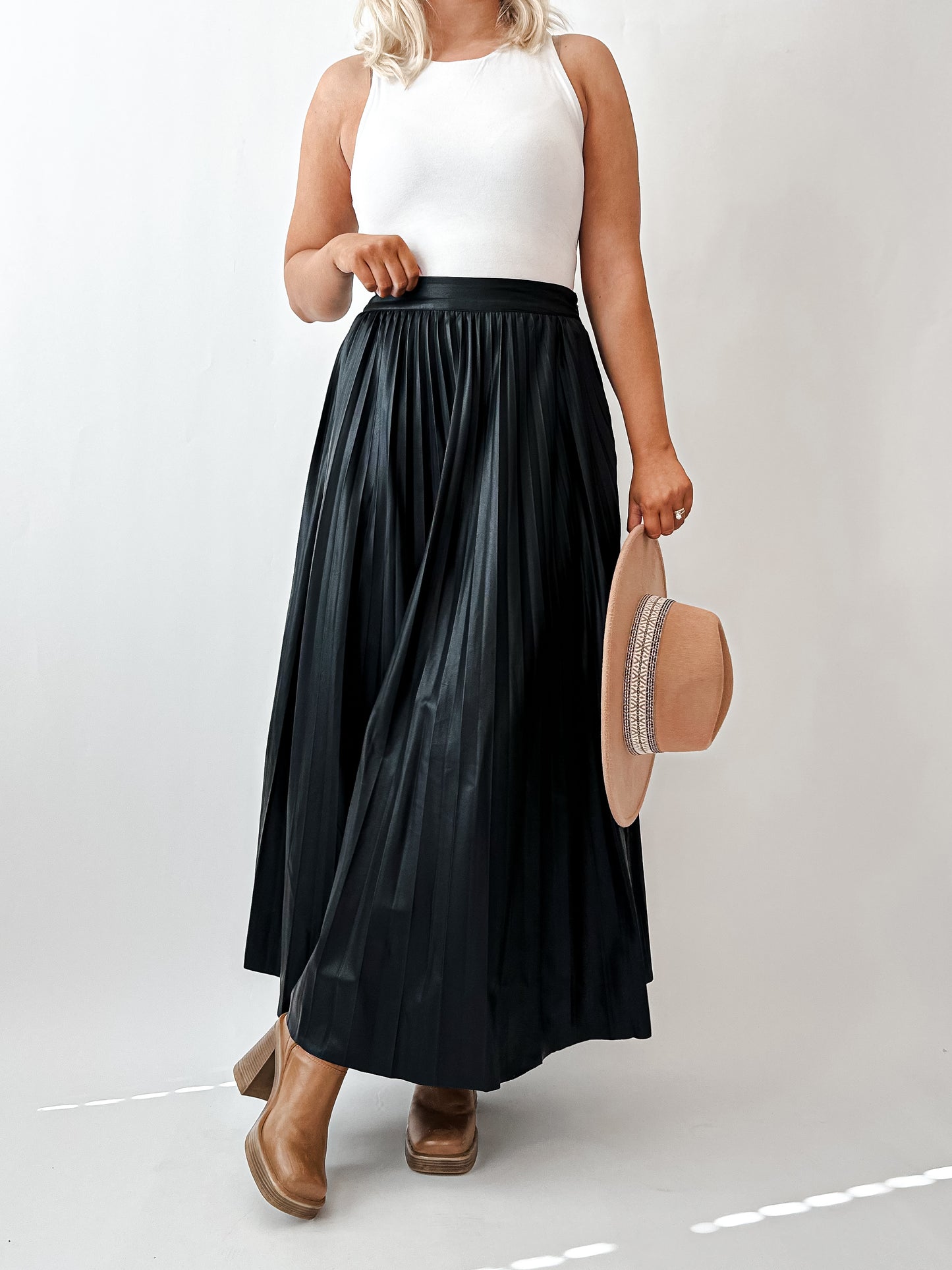 Layne Pleated Maxi Skirt