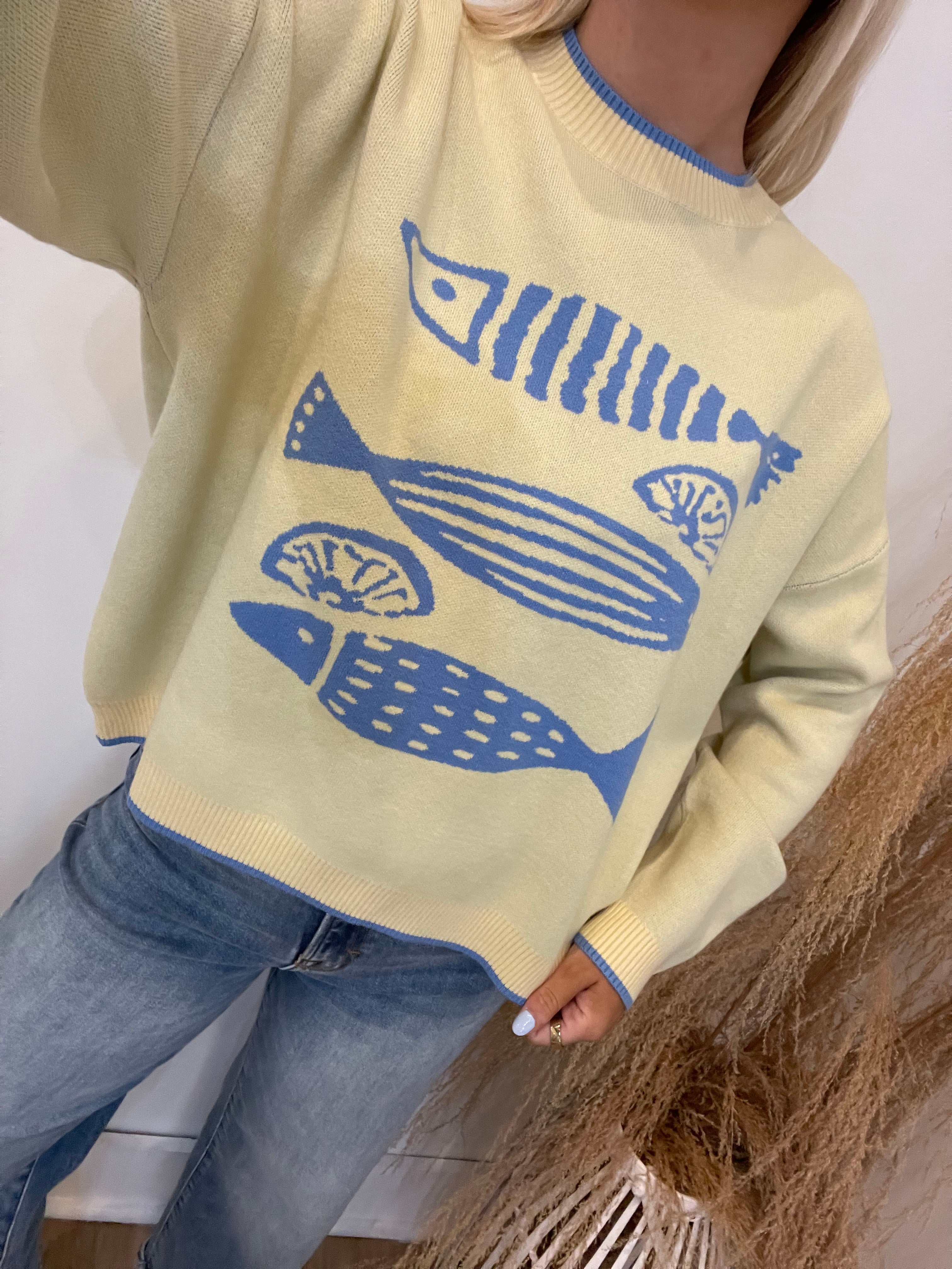 Fish & Lemon Knit Sweater