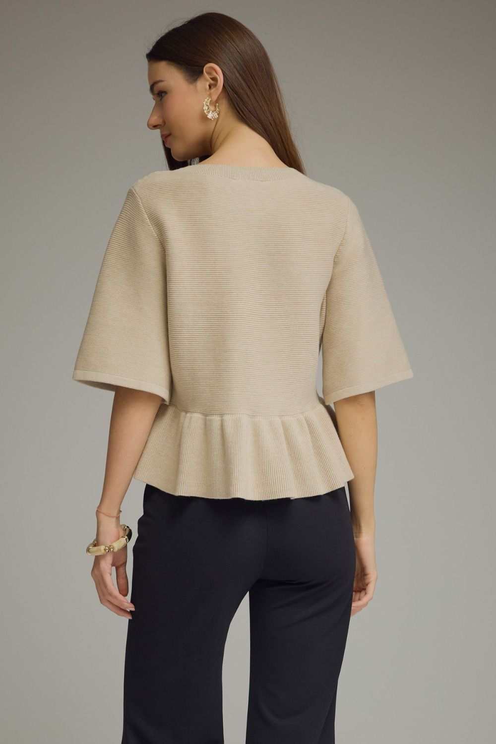 Marlee Peplum Knit Top