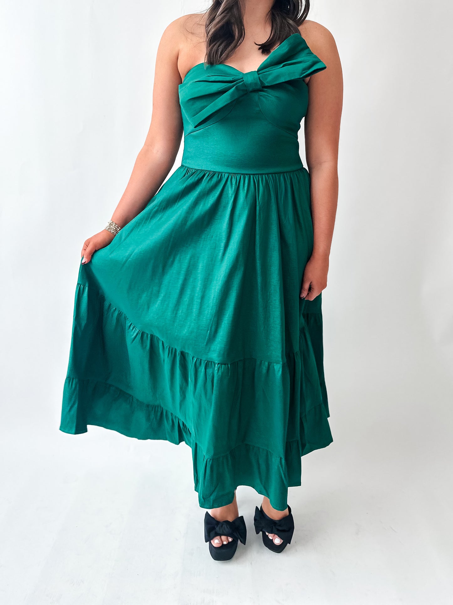 Georgian Bow Midi Dress