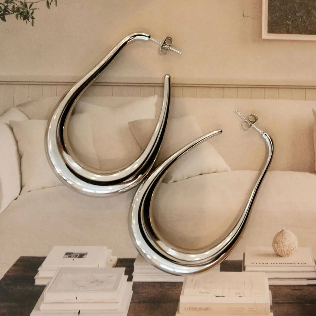 Small Two Toned Rolly Hoops