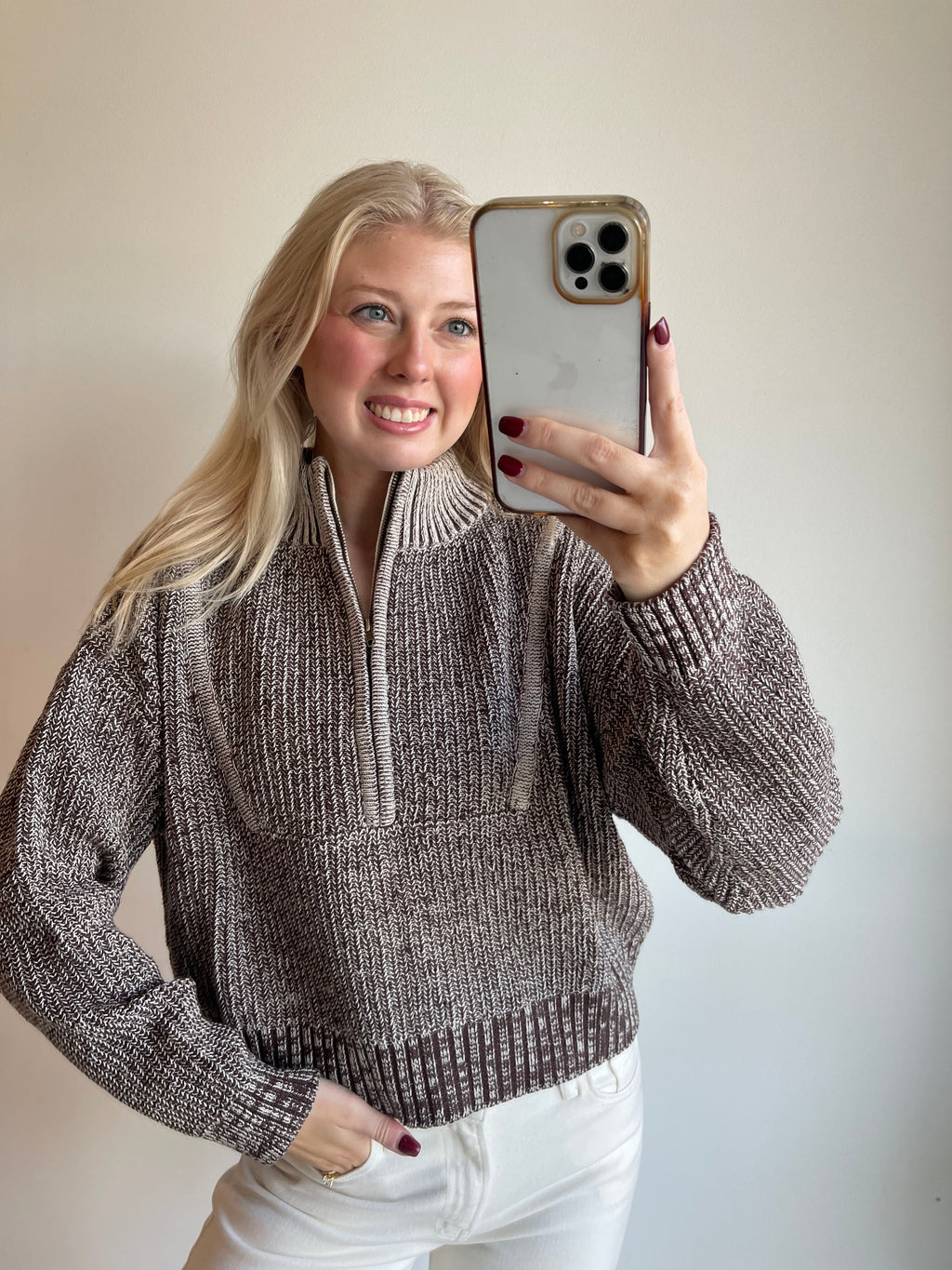 Macy Half Zip Sweater