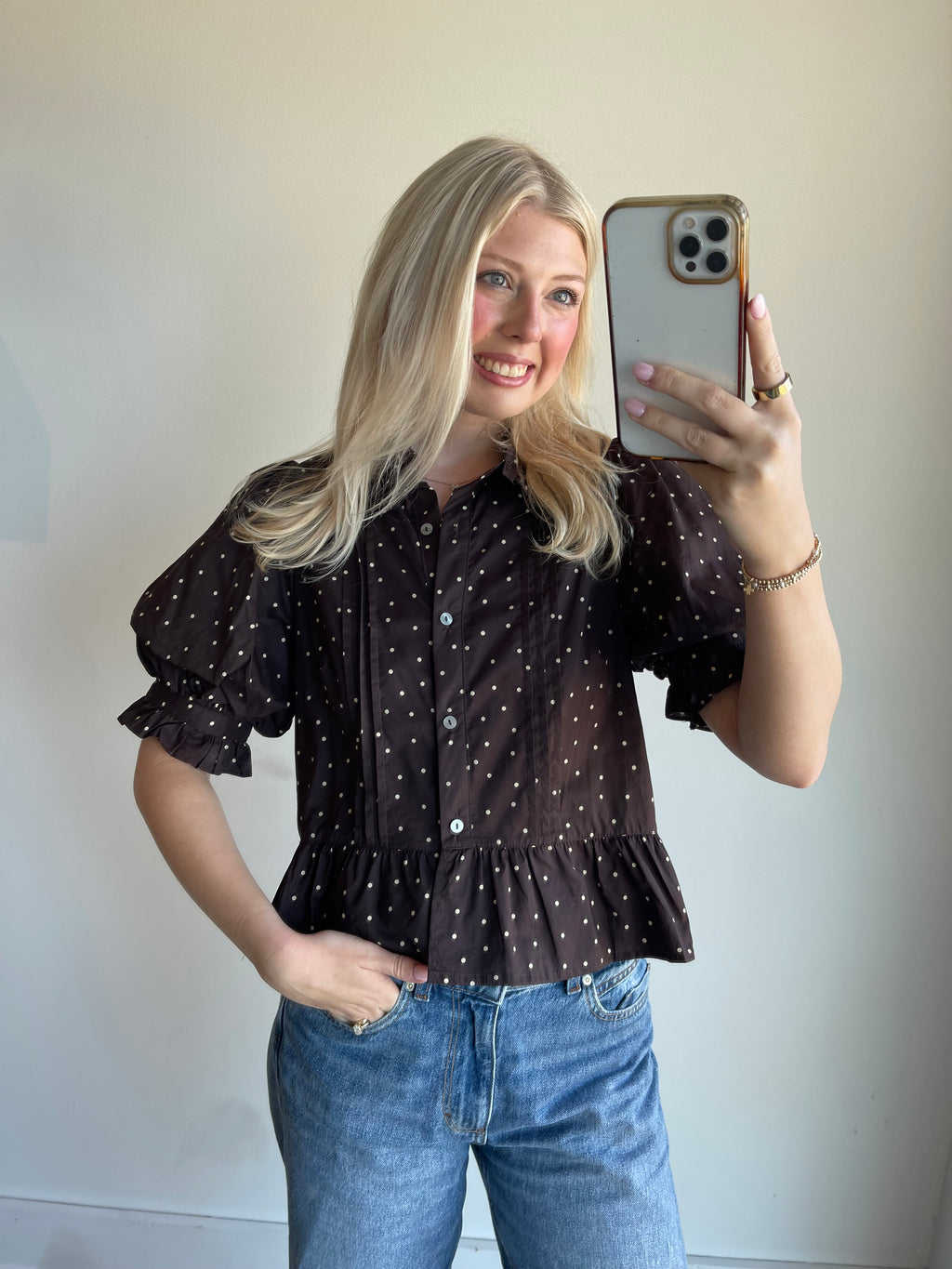 Maggie Polka Dot Blouse