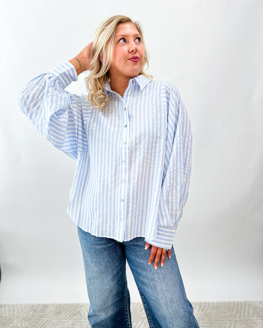 Bea Stripe Button Up Blouse