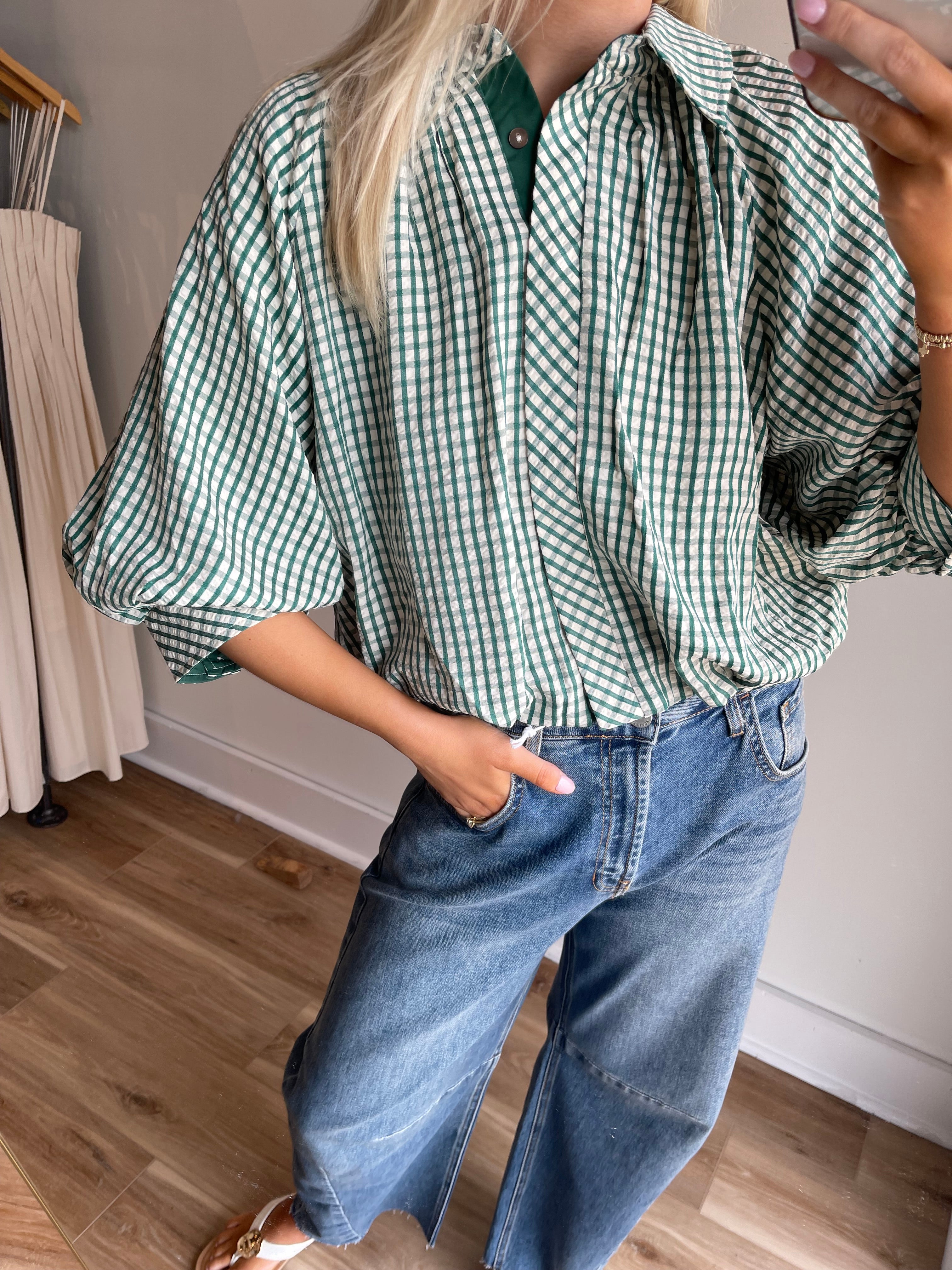 Gayle Gingham Blouse