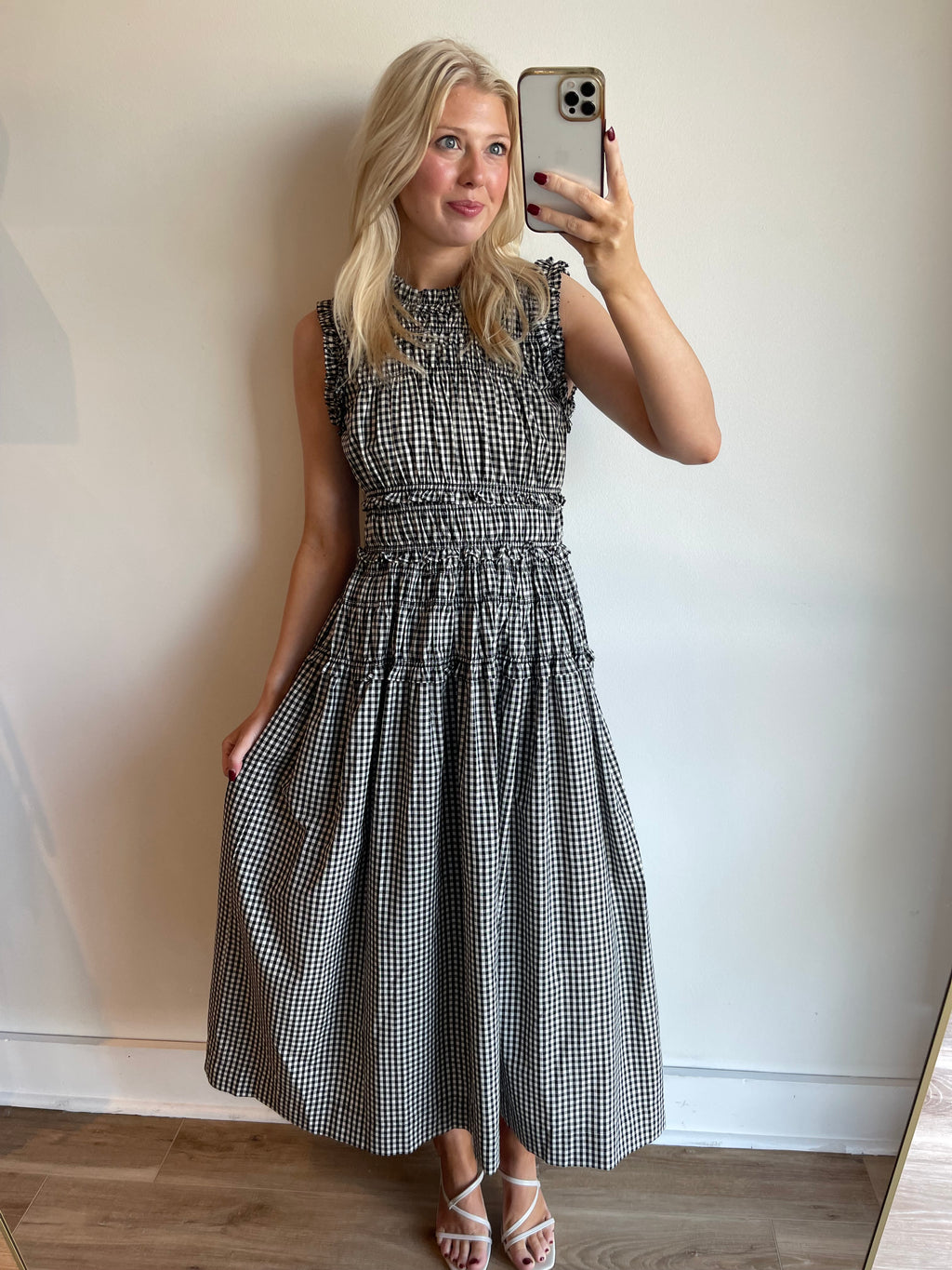 Kirsten Gingham Midi Dress