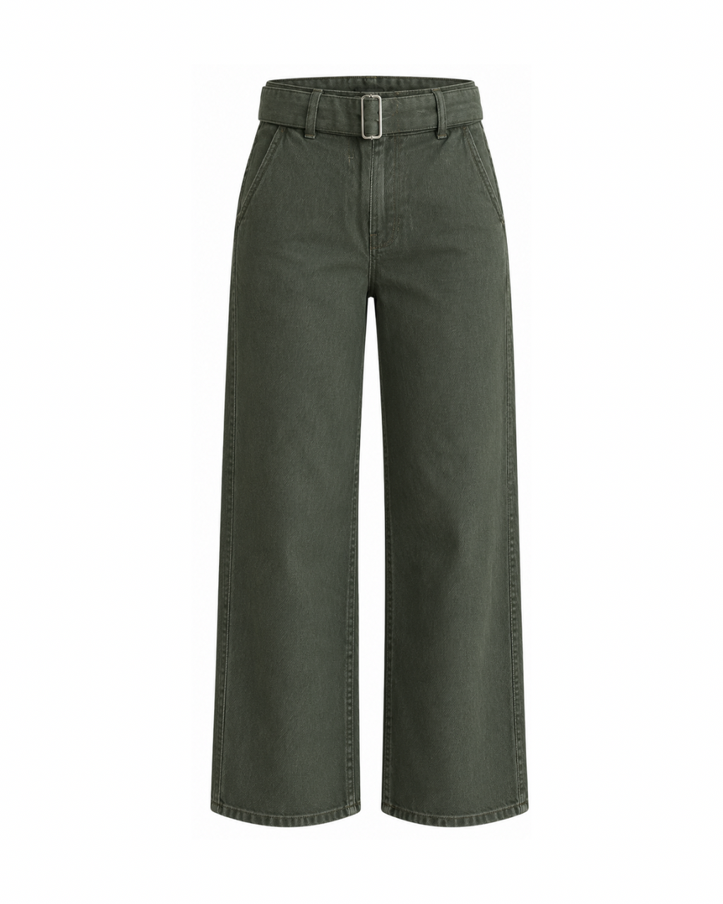 JBD Belted Tapered Straight Jeans