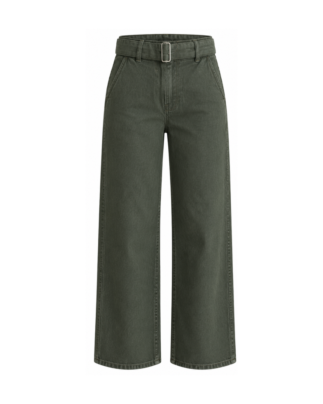 JBD Belted Tapered Straight Jeans