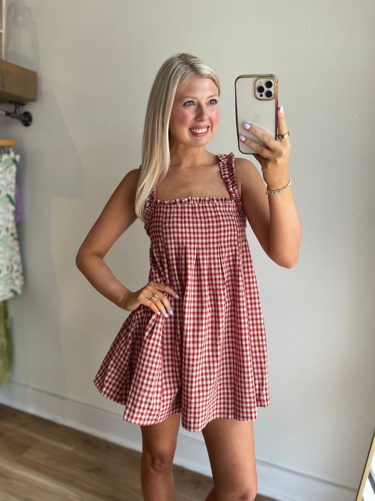 Ruby Gingham Mini Dress