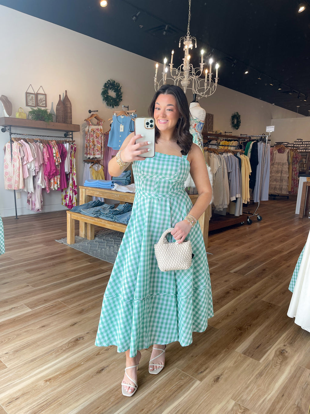 Gabriella Gingham Midi Dress