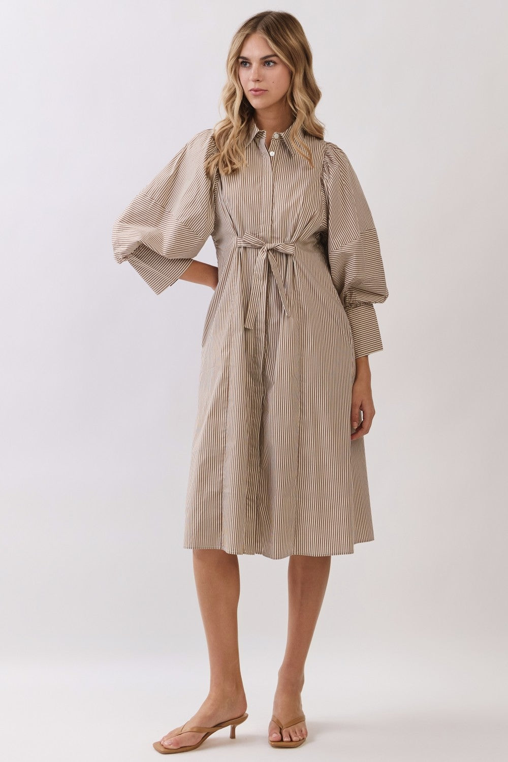 Camille Striped Midi Dress