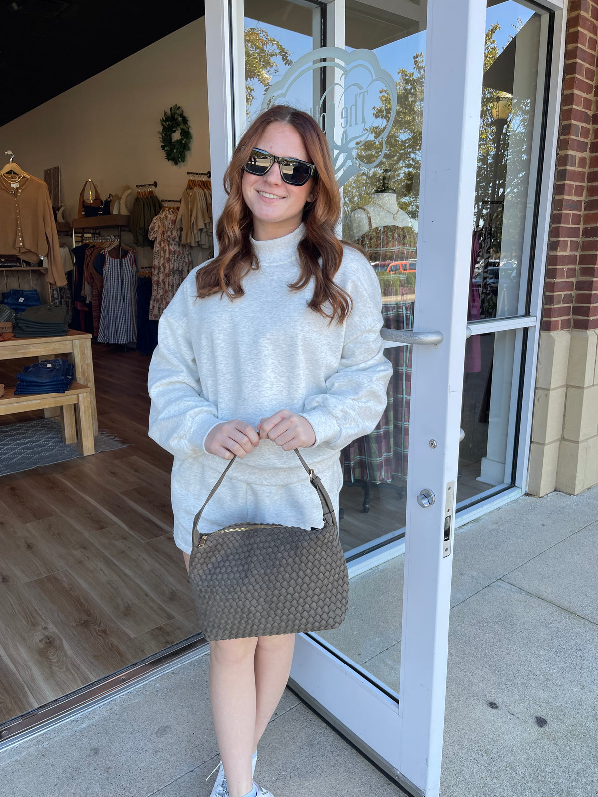 Mock Neck Sweater Short Set
