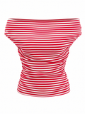 Stripe Off Shoulder Top