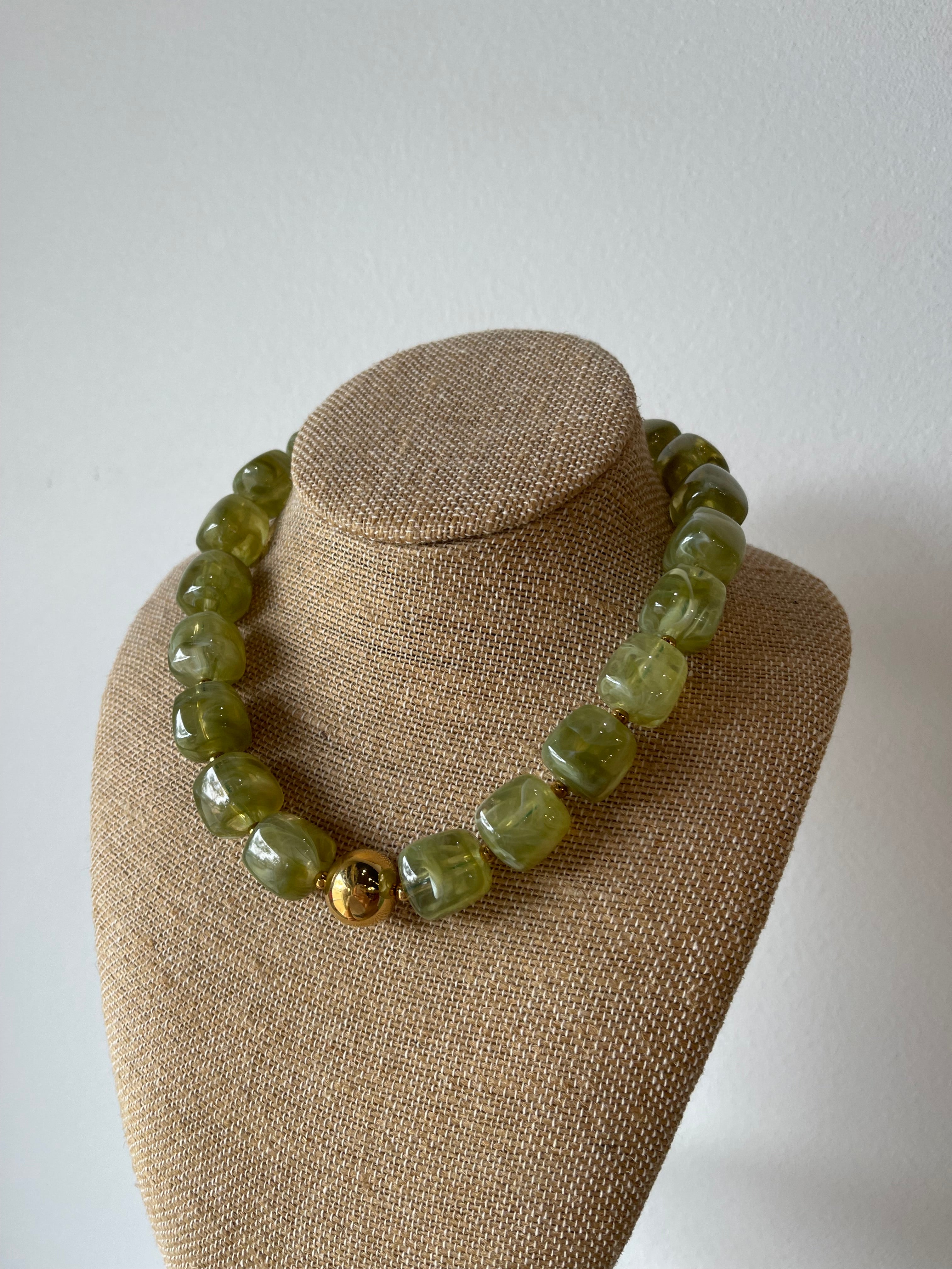 Cube Bead Necklace