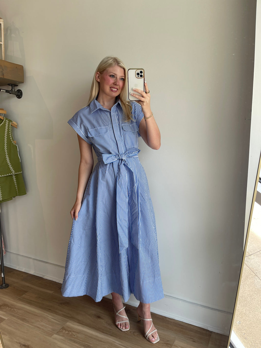 June Stripe Shirt Dress
