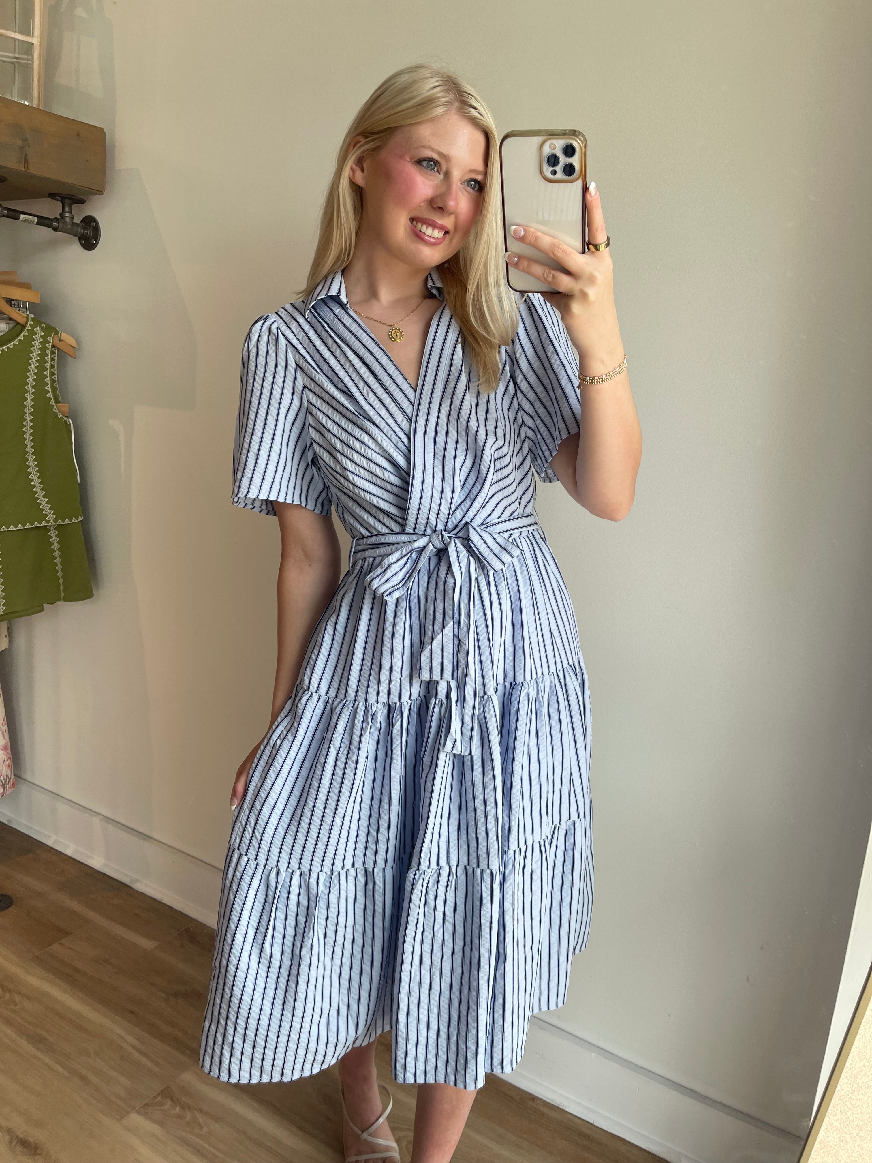 Lara Stripe Midi Dress