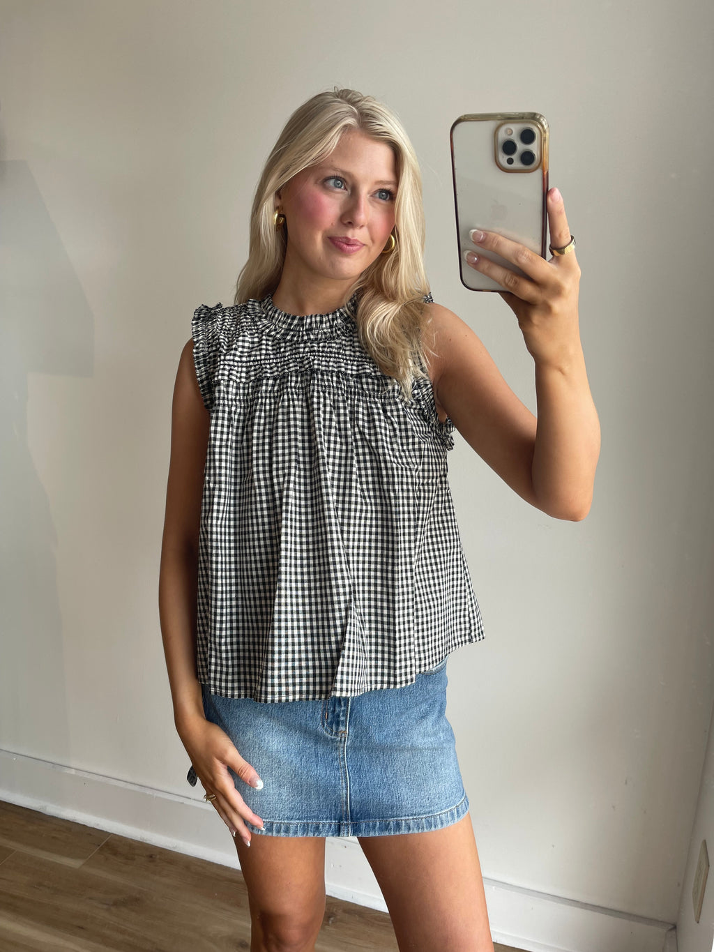Autumn Gingham Blouse