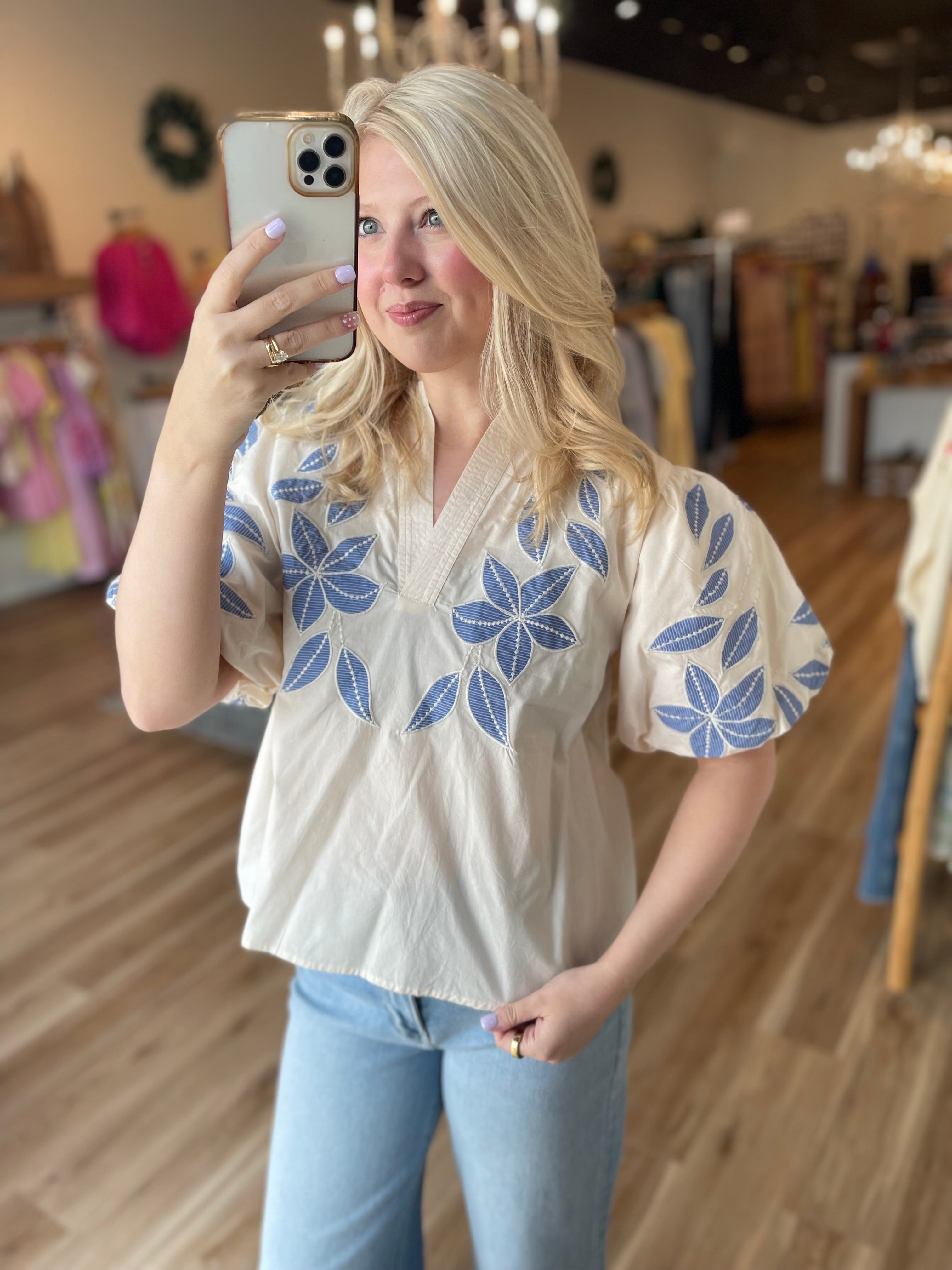 Mia Embroidered Top