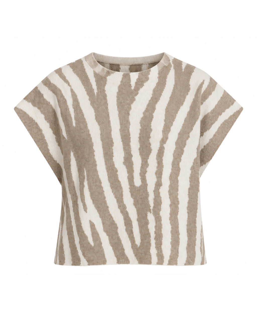Tiger Mock Neck Knit Top