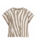 Tiger Mock Neck Knit Top